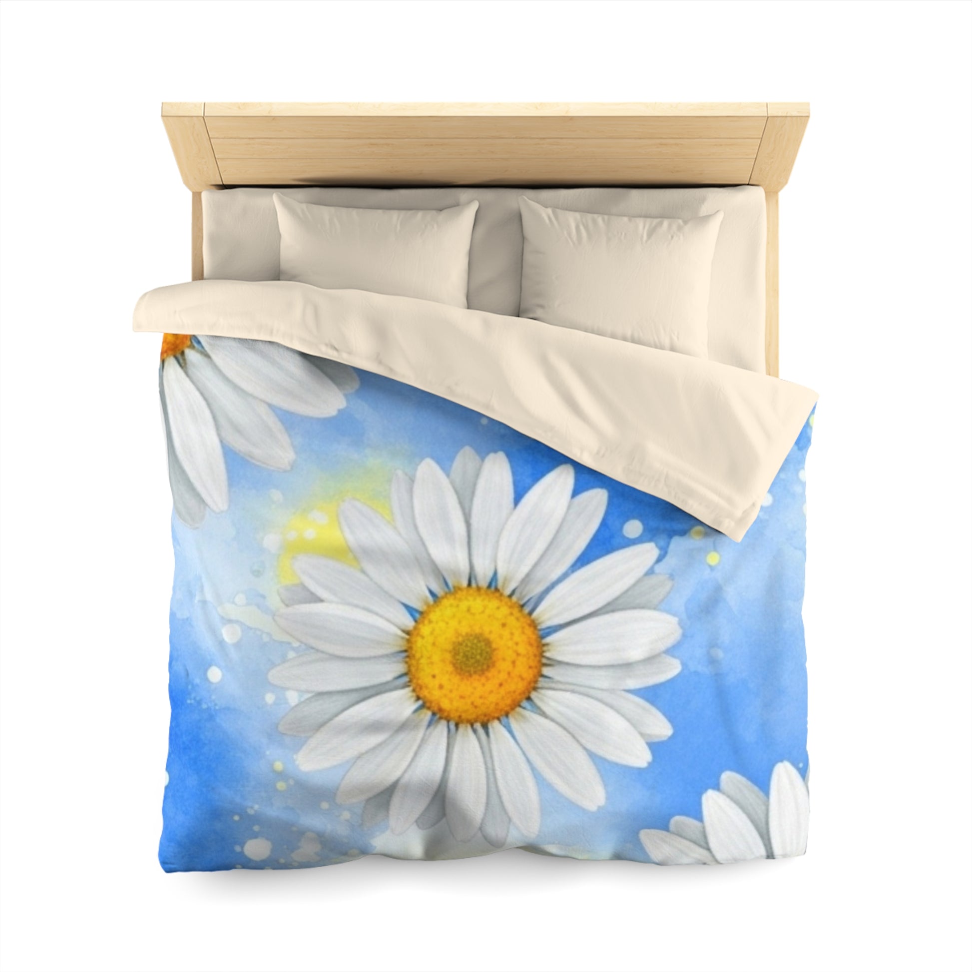 Daisies Microfiber Duvet Cover, Artsulli - Art is Long, Life is Short, Home Decor, , , , , , , 