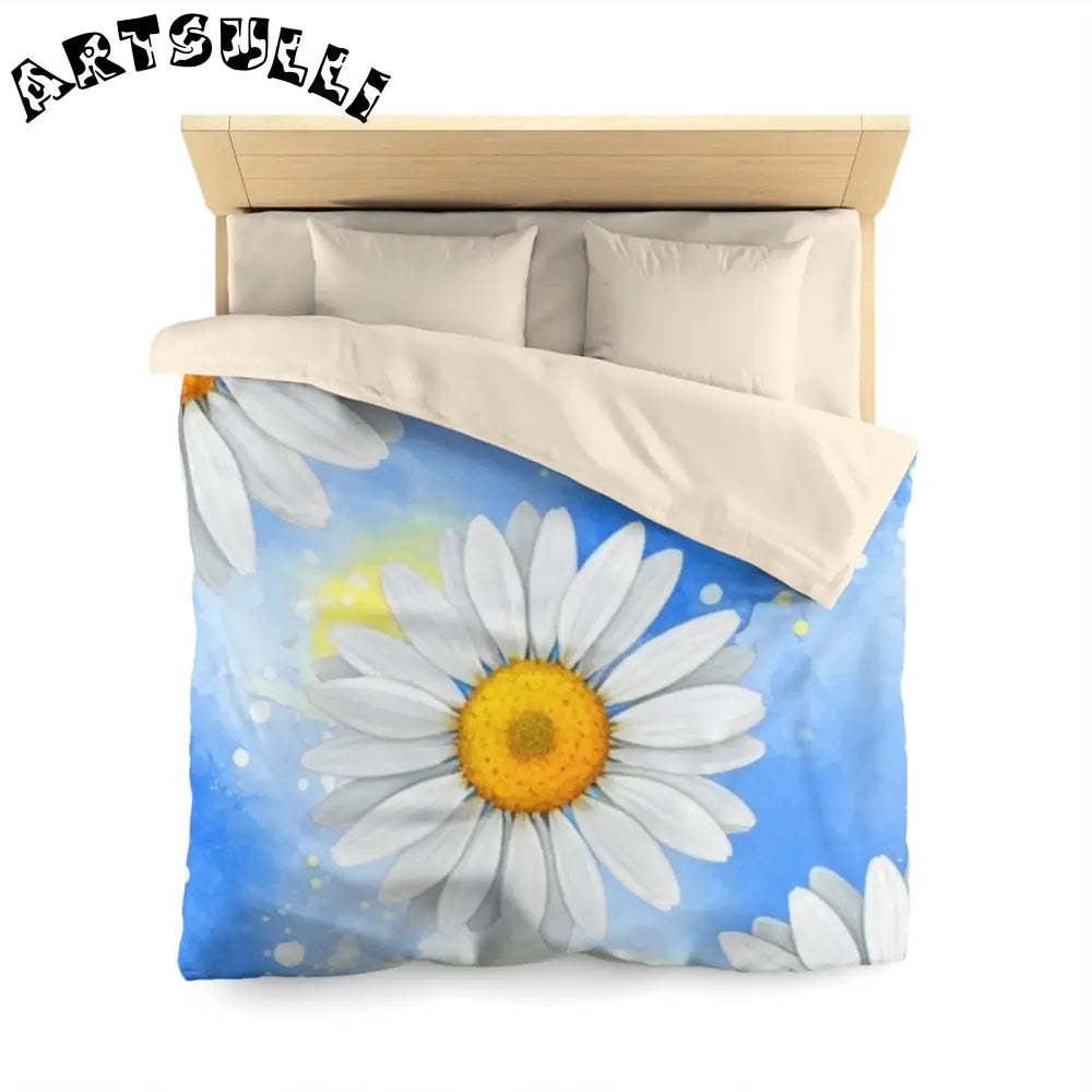 JAKKOUTTHEBXX Daisies Microfiber Duvet Cover JAKKOUTTHEBXX Artsulli