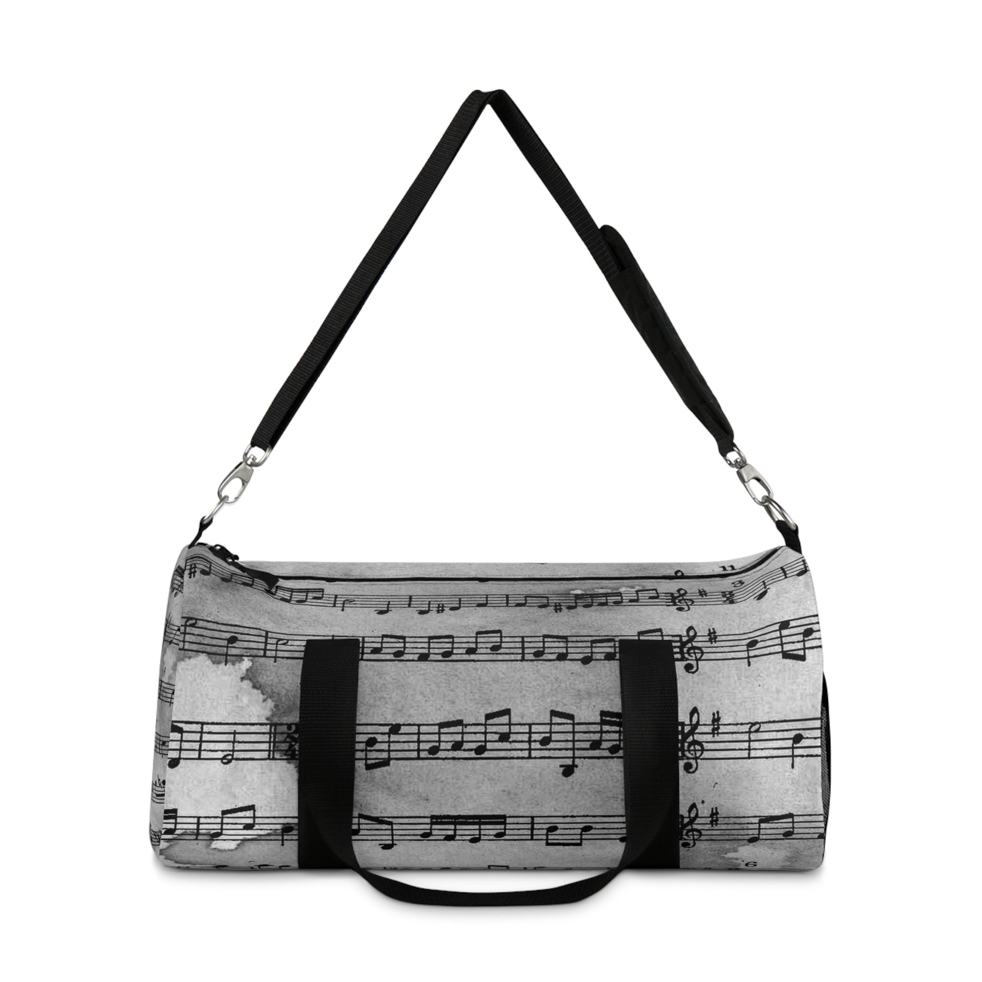 Drip Spill Type Beat Sheet Music Black Duffel Bag, Artsulli - Art is Long, Life is Short, Bags, , , , , , , 