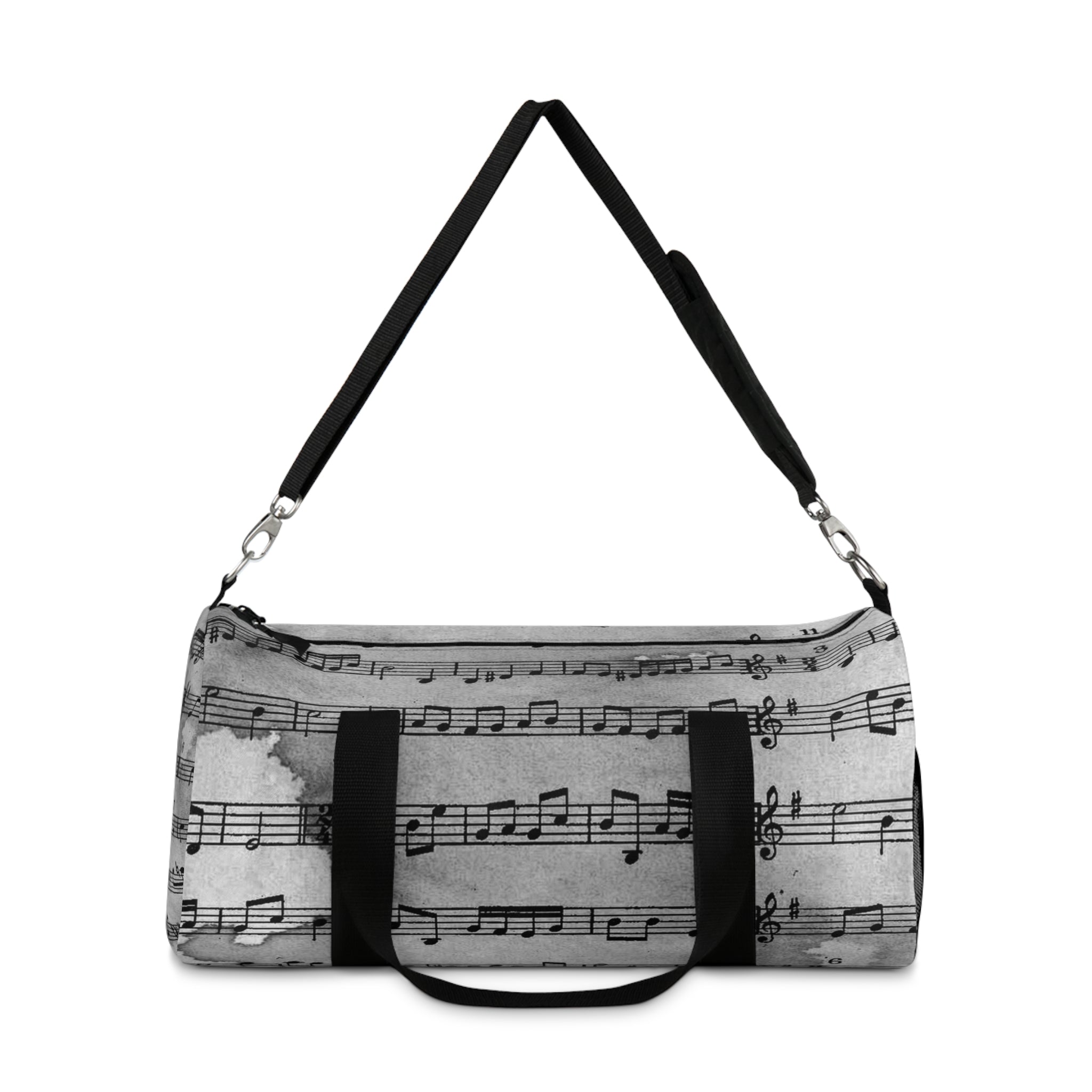 Drip Spill Type Beat Sheet Music Black Duffel Bag, Artsulli - Art is Long, Life is Short, Bags, , , , , , , 