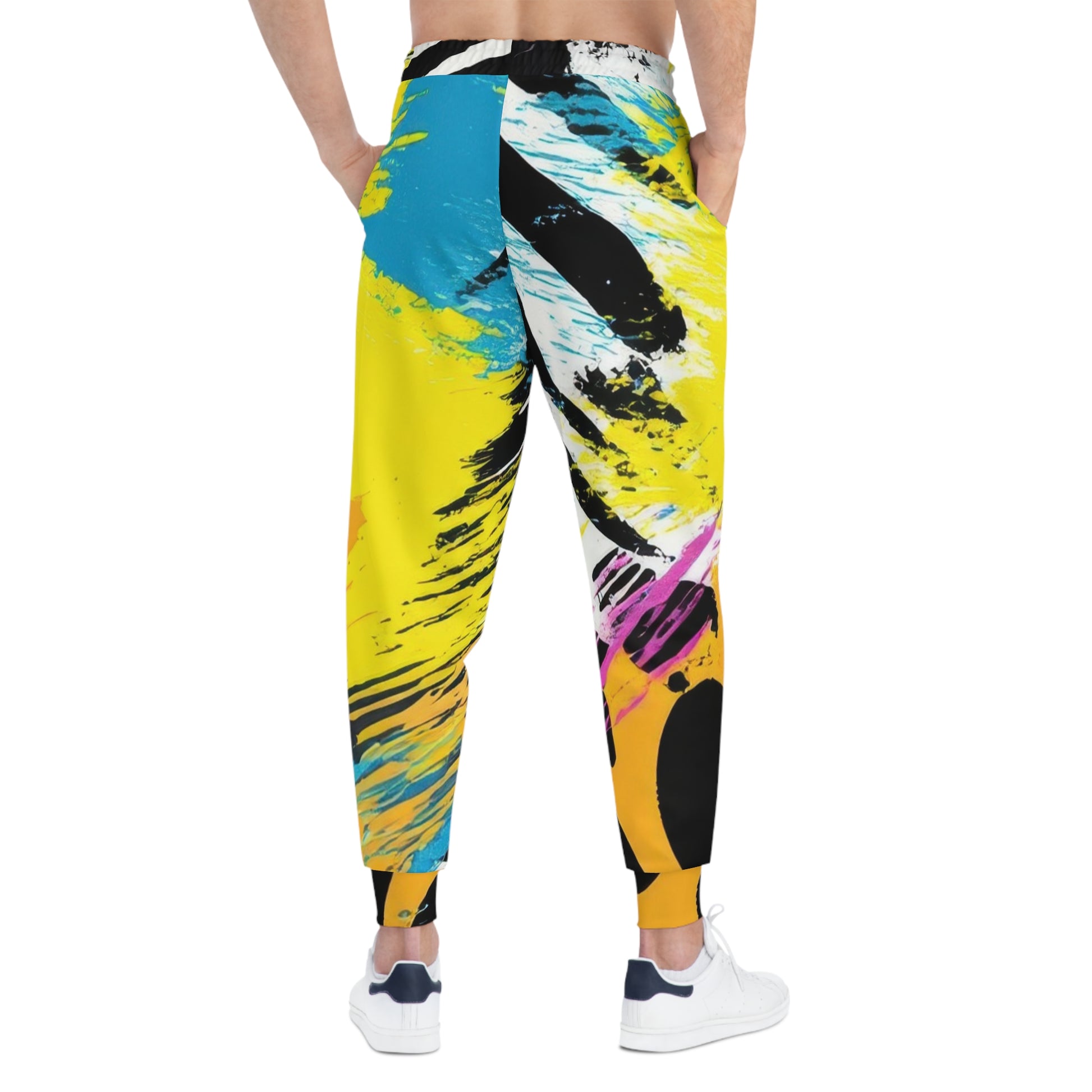 Zebra Stripes x Leopard Print x Paint Splatter Multi-Color Athletic Joggers (AOP), Artsulli - Art is Long, Life is Short, All Over Prints, , , , , , , 