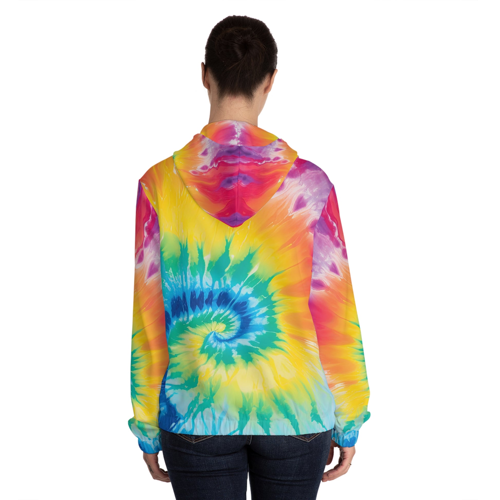 Tie Dye Women’s Full-Zip Hoodie (AOP), Artsulli - Art is Long, Life is Short, All Over Prints, , , , , , , 