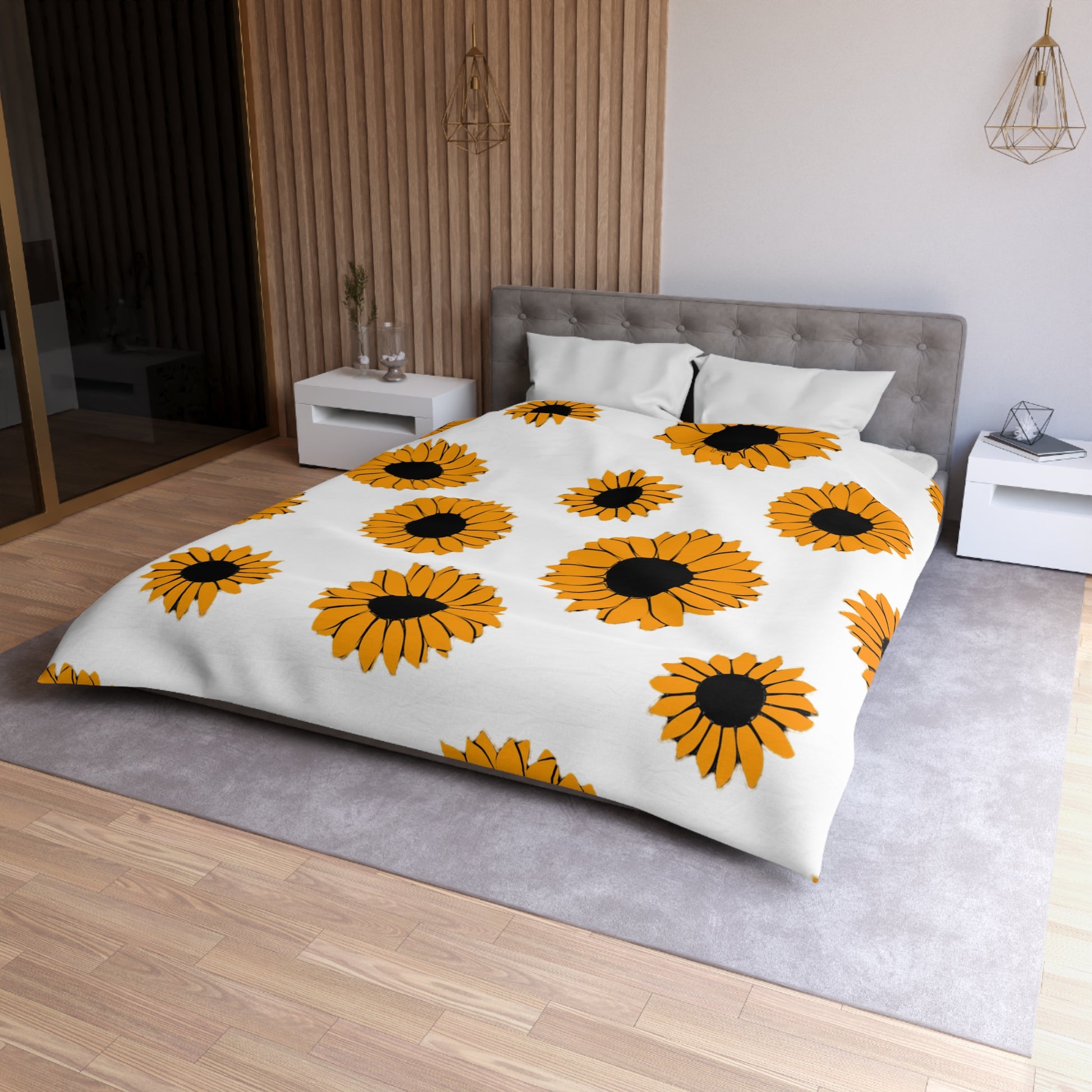 Sunflowers Microfiber Duvet Cover, Artsulli - Art is Long, Life is Short, Home Decor, , , , , , , 