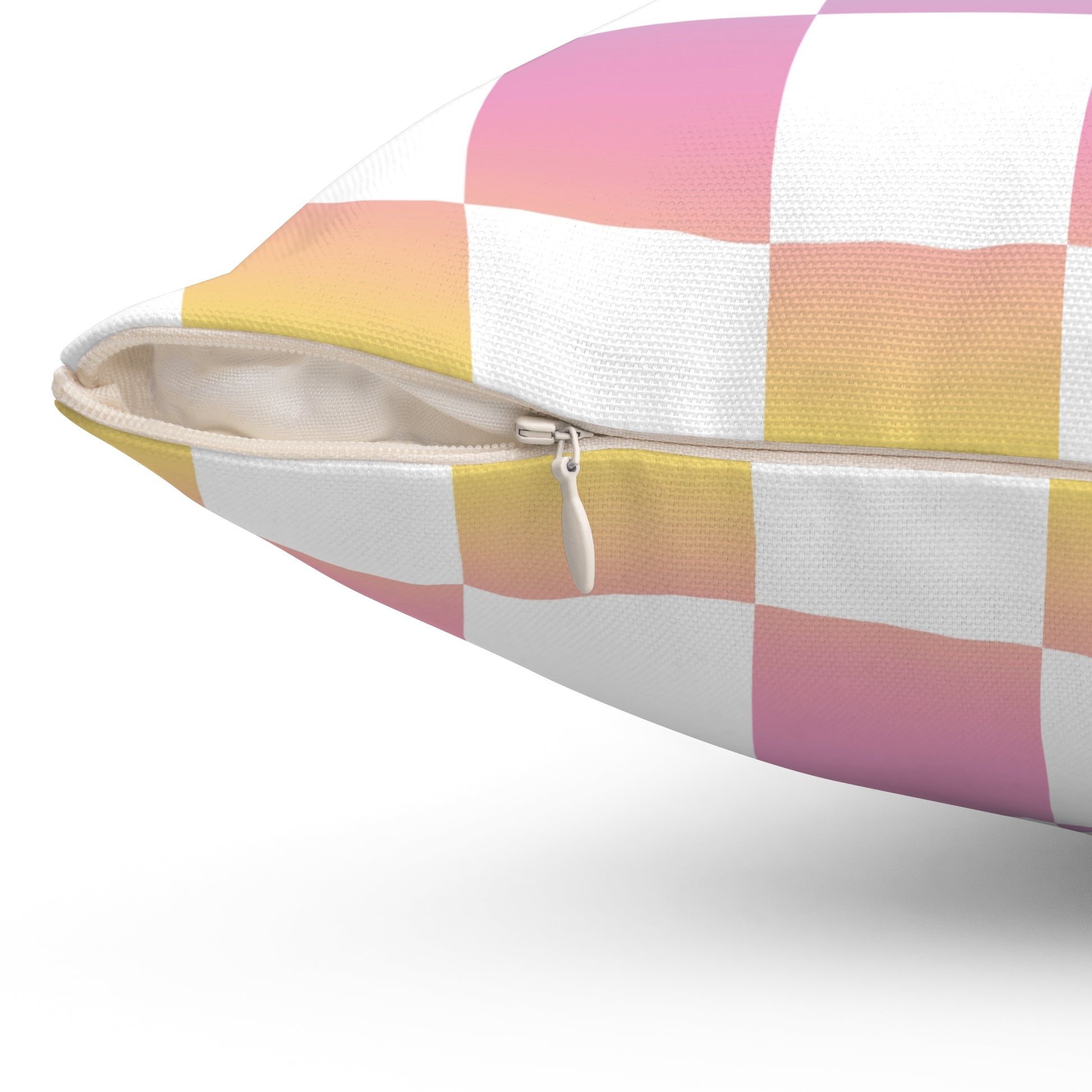 Vaporwave Check Spun Polyester Square Pillow, Artsulli - Art is Long, Life is Short, Home Decor, , , , , , , 