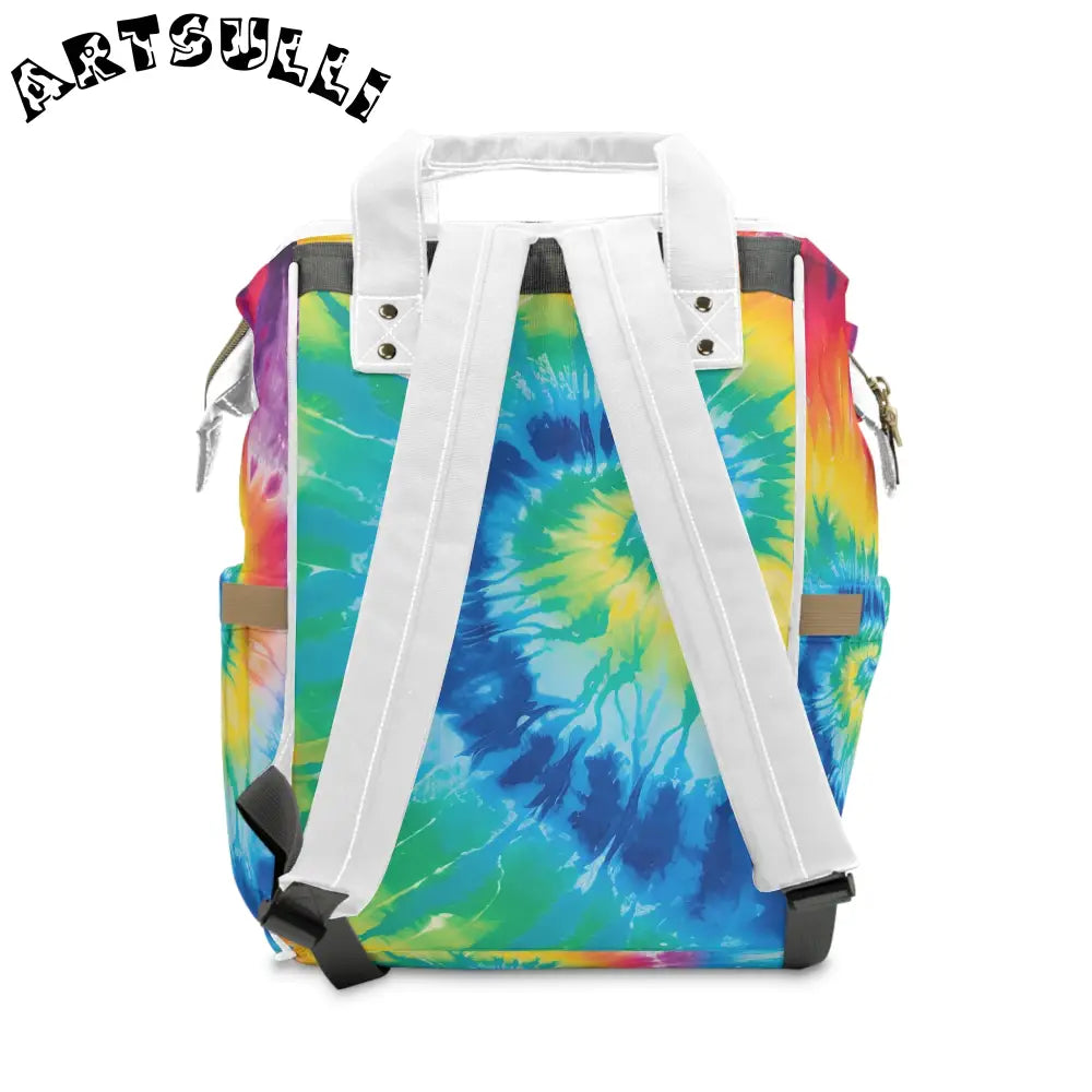 JAKKOUTTHEBXX Colorful Tie Dye Diaper Backpack 2025