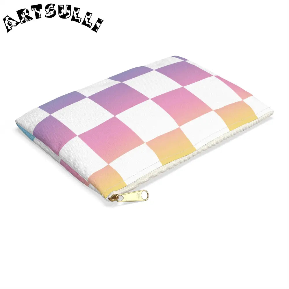 JAKKOUTTHEBXX Vaporwave Check Accessory Pouch JAKKOUTTHEBXX Artsulli