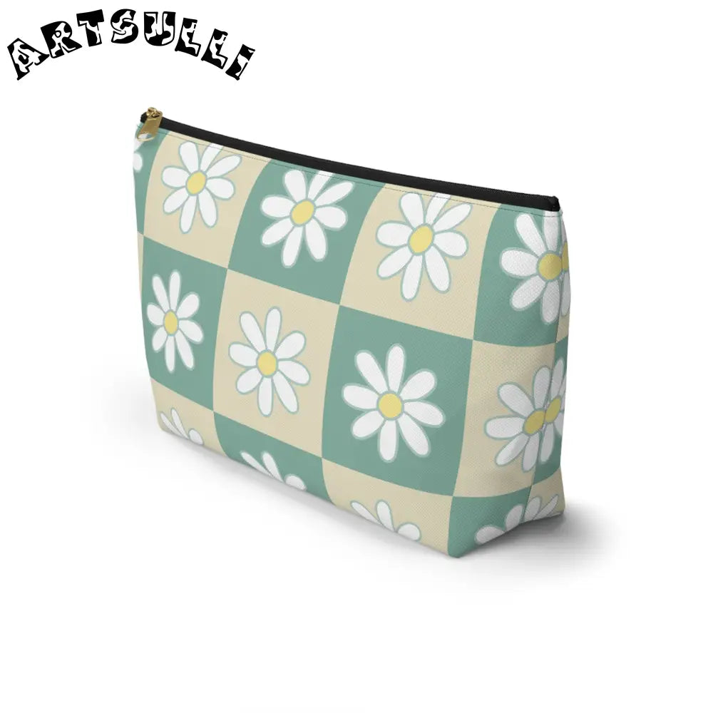 JAKKOUTTHEBXX Retro Daisy Checkerboard II Green and Tan Accessory