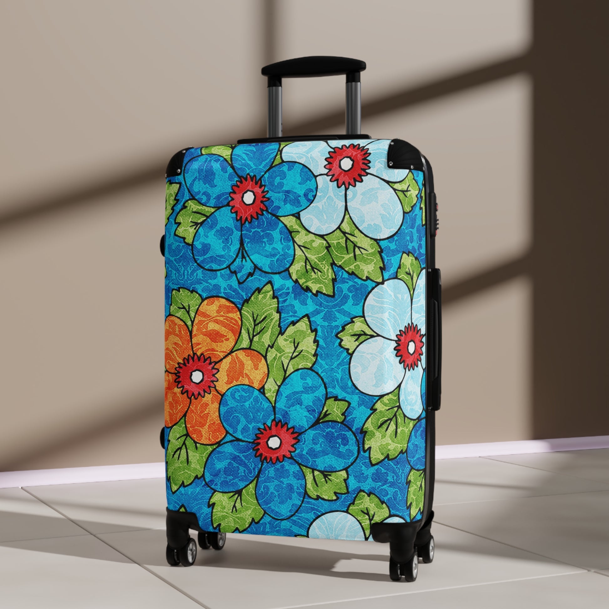 Blue Orange Groovy II Suitcase, Artsulli - Art is Long, Life is Short, Bags, , , , , , , 