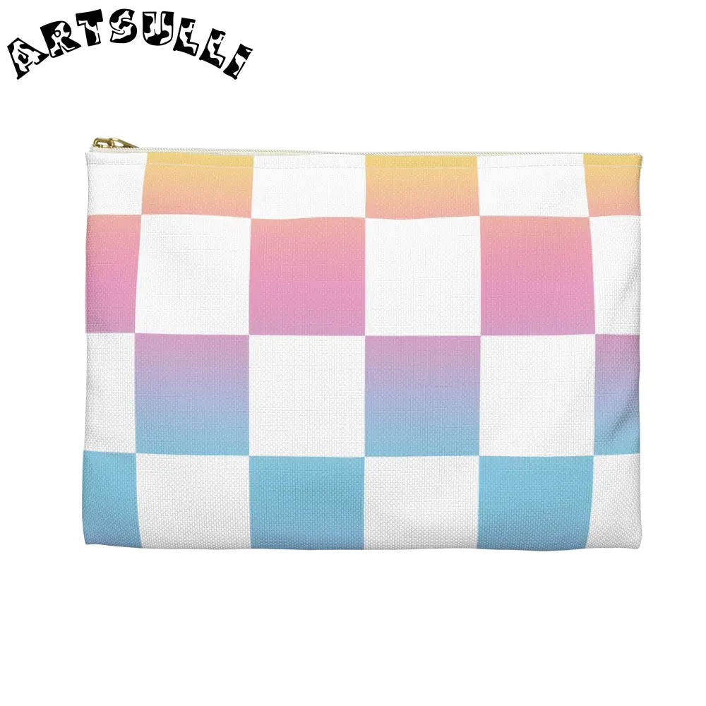 JAKKOUTTHEBXX Vaporwave Check Accessory Pouch JAKKOUTTHEBXX Artsulli