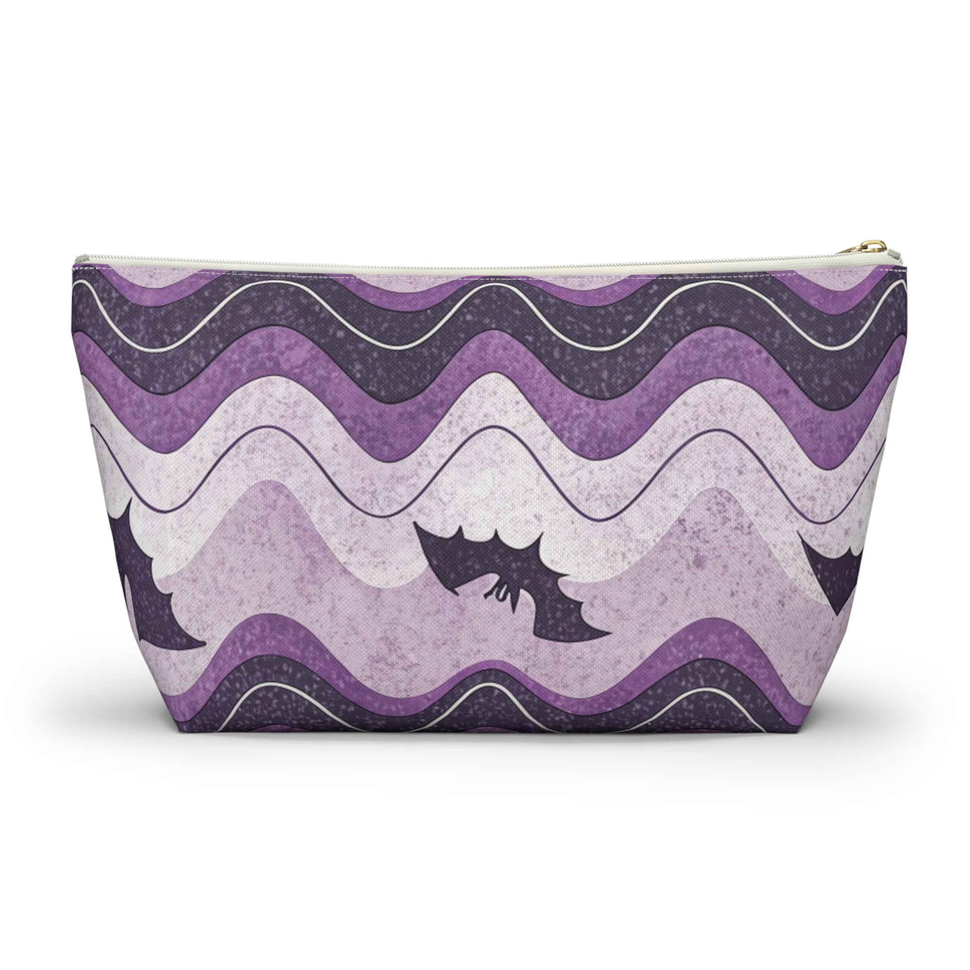 Bat Wave Accessory Pouch w T-bottom, Artsulli - Art is Long, Life is Short, Bags, , , , , , , 
