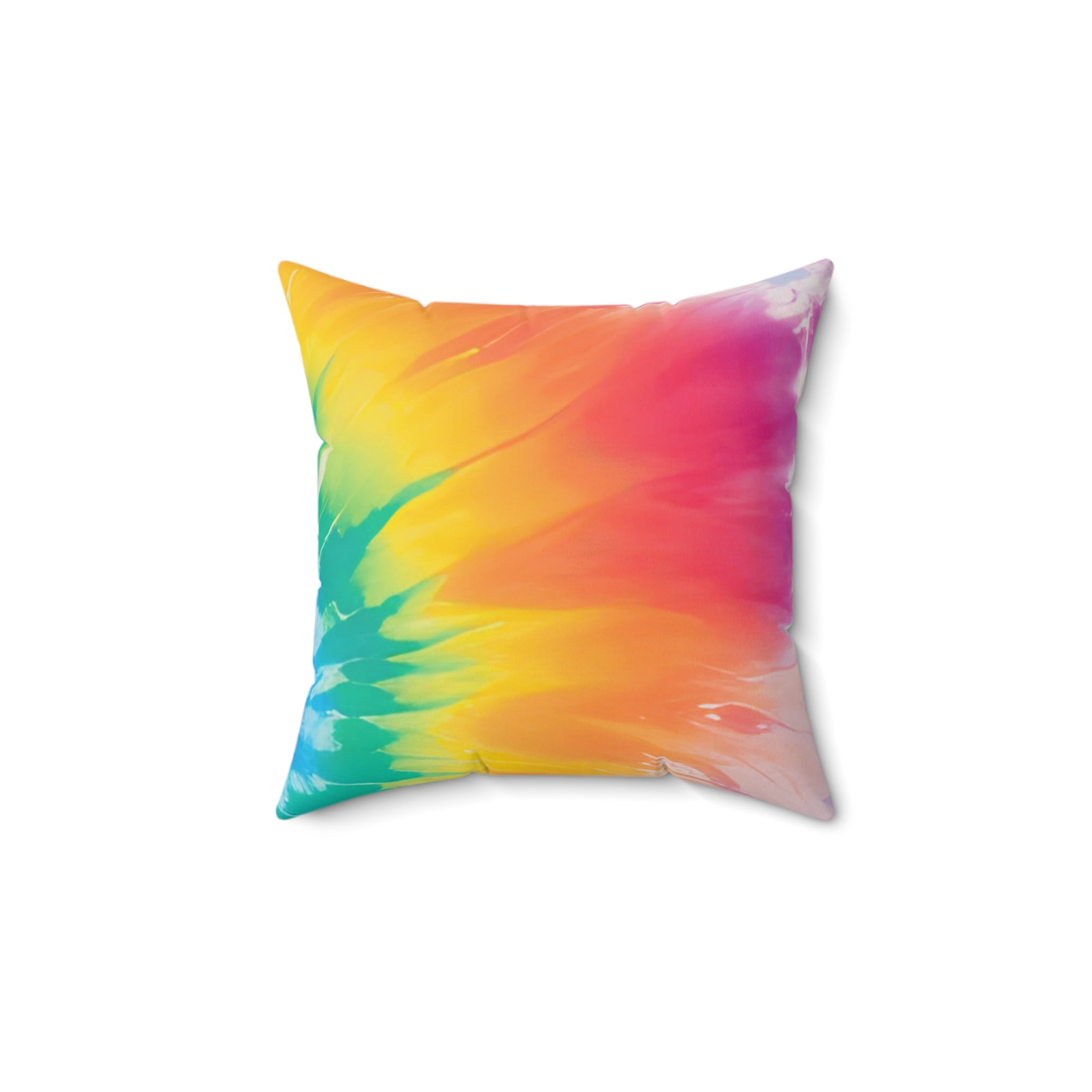 Tie Dye Spun Polyester Square Pillow, Artsulli - Art is Long, Life is Short, Home Decor, , , , , , , 