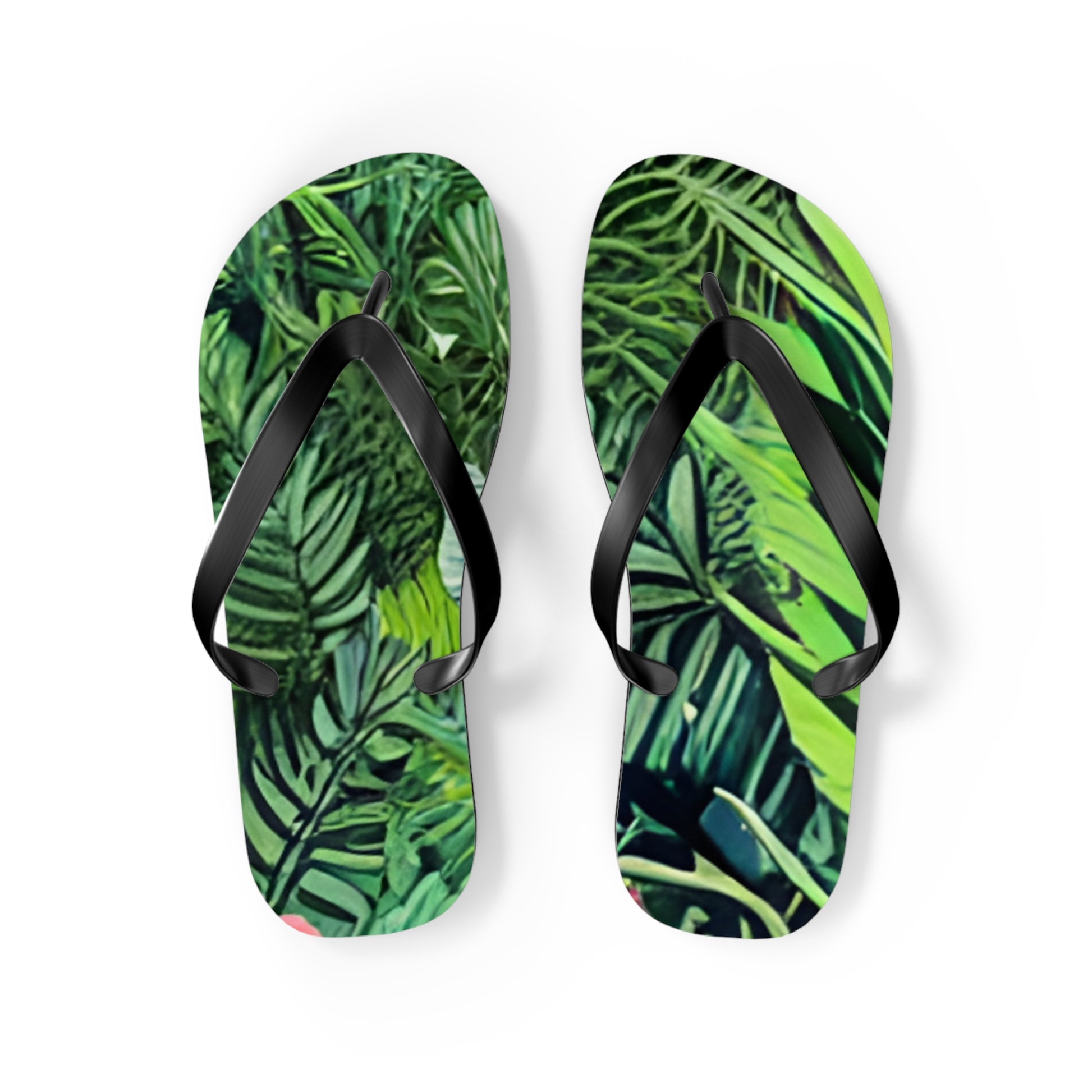 Jungle Zebra Art Flip Flops, Artsulli - Art is Long, Life is Short, Shoes, Size, M, Color, Black sole, , , 62284278908282