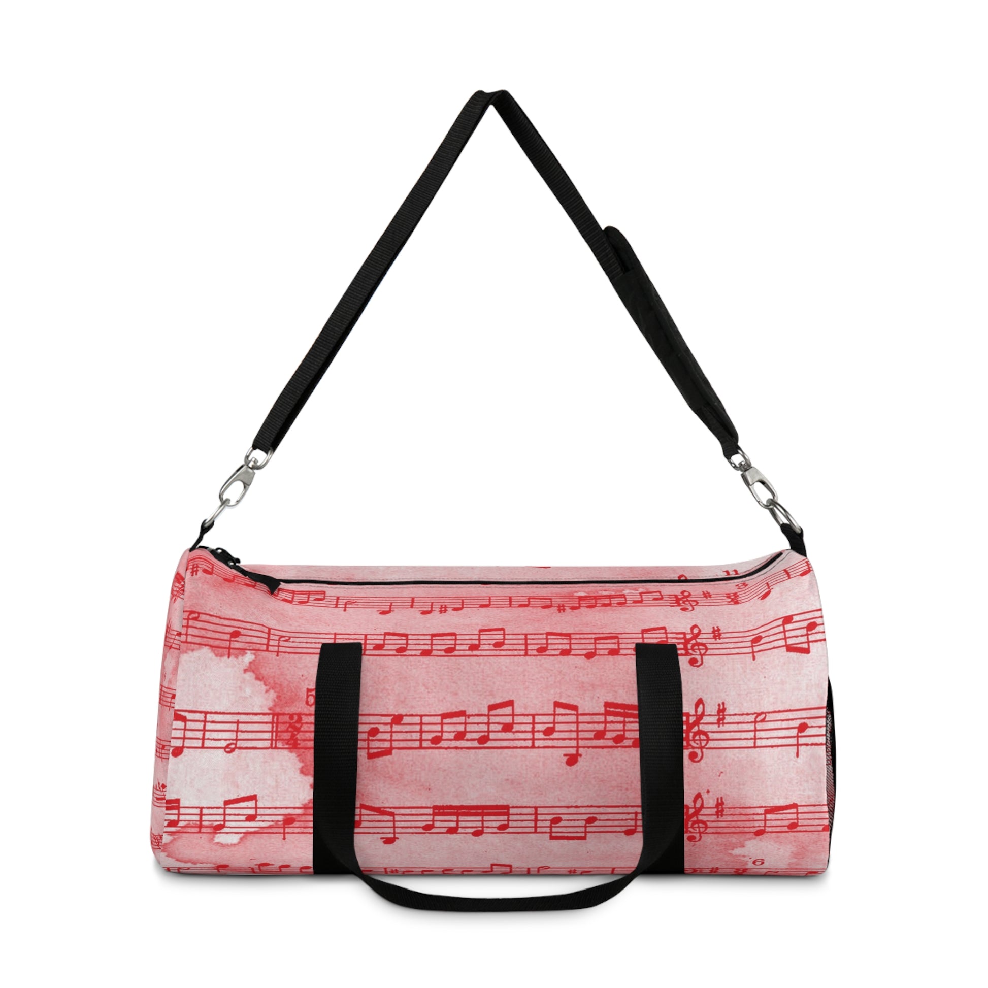 Drip Spill Type Beat Sheet Music Red Duffel Bag, Artsulli - Art is Long, Life is Short, Bags, , , , , , , 