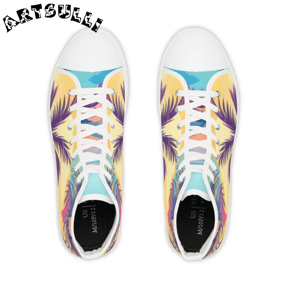 JAKKOUTTHEBXX Sunset Paradise Men’s High Top Sneakers JAKKOUTTHEBXX