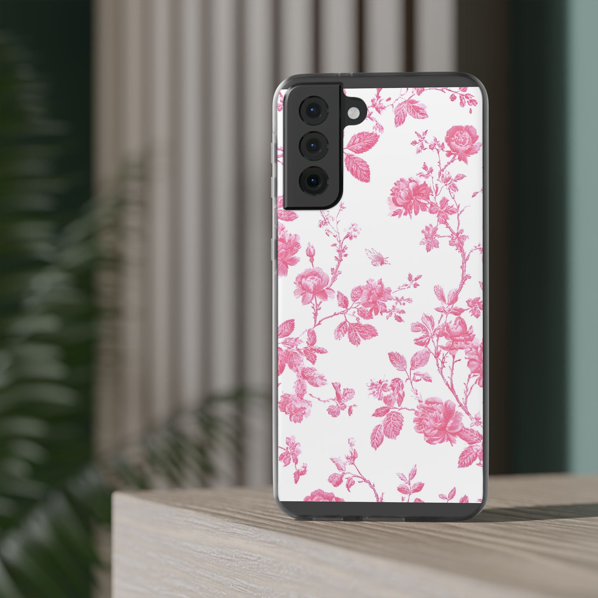 Pink and White Floral iPhone Case