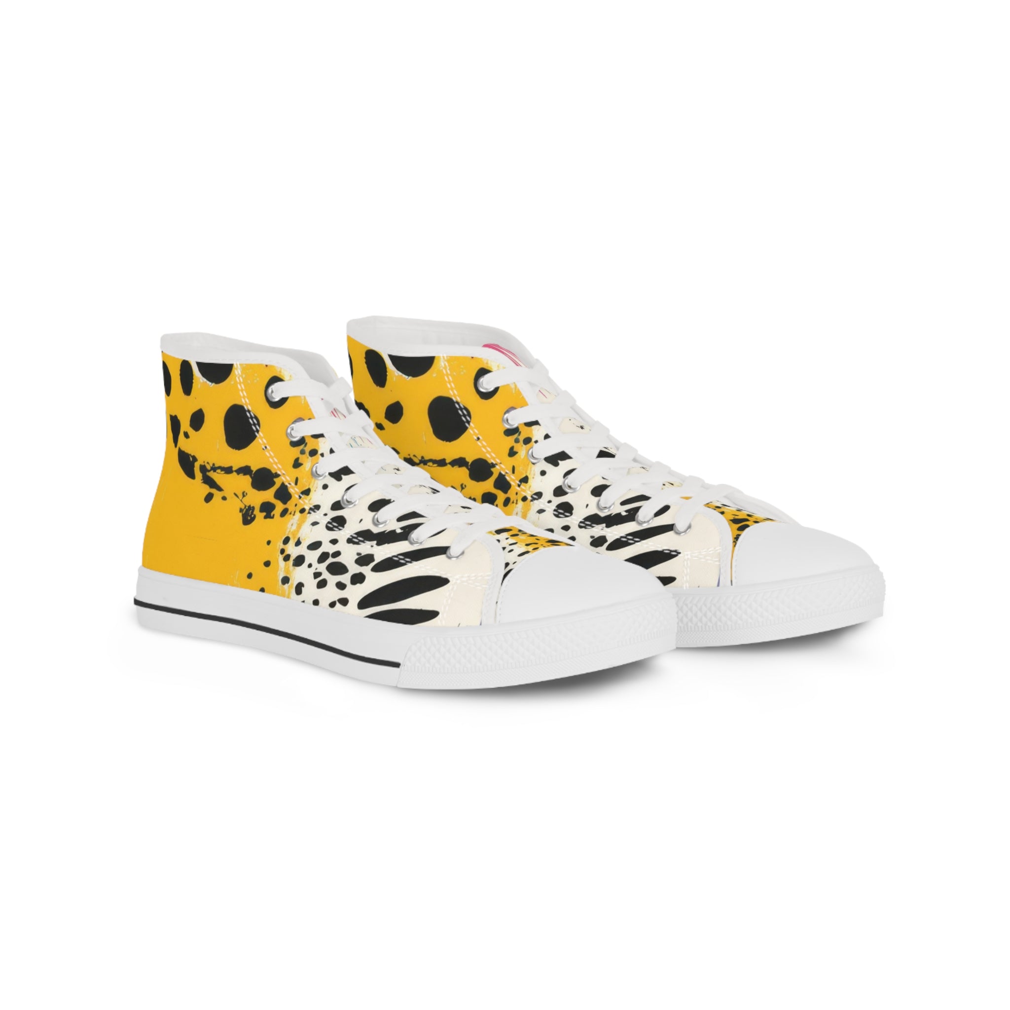 Rae Zebra Rhapsody Men's High Top Sneakers, Artsulli - Art is Long, Life is Short, Shoes, Size, US 5, Color, White sole, , , 10027226641517