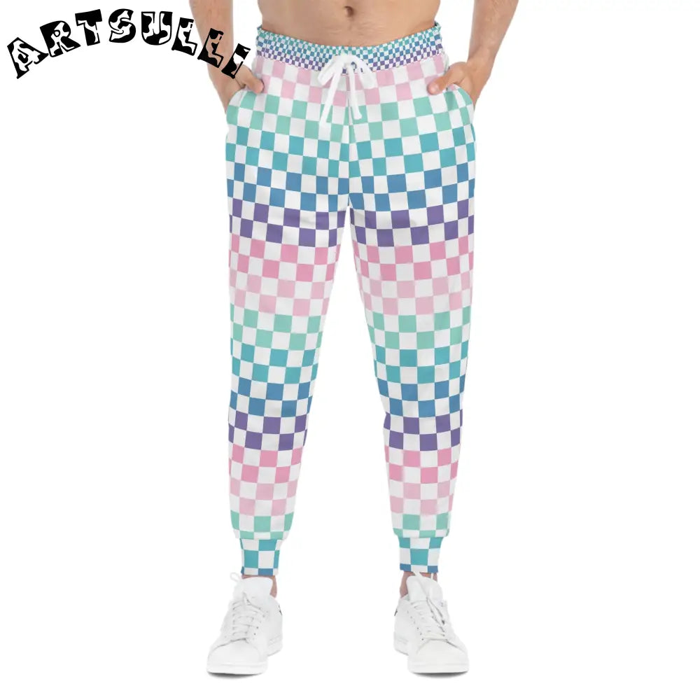JAKKOUTTHEBXX Vaporwave Rainbow Checkerboard II Multi-Color Athletic