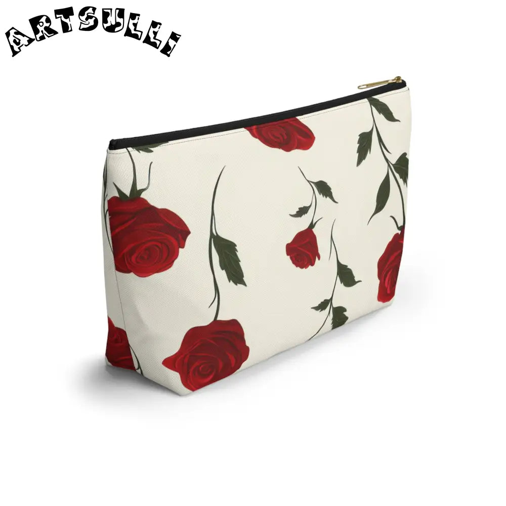 JAKKOUTTHEBXX Red Roses Accessory Pouch w T-bottom JAKKOUTTHEBXX