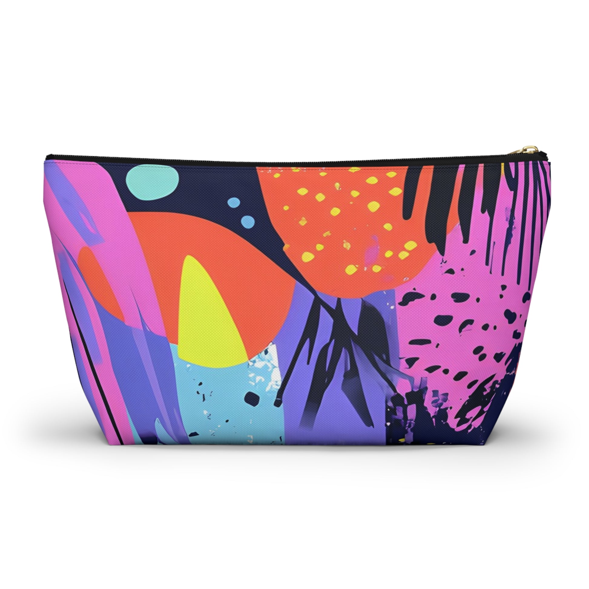 Dark Neon Rainforest Accessory Pouch w T-bottom, Artsulli - Art is Long, Life is Short, Bags, , , , , , , 