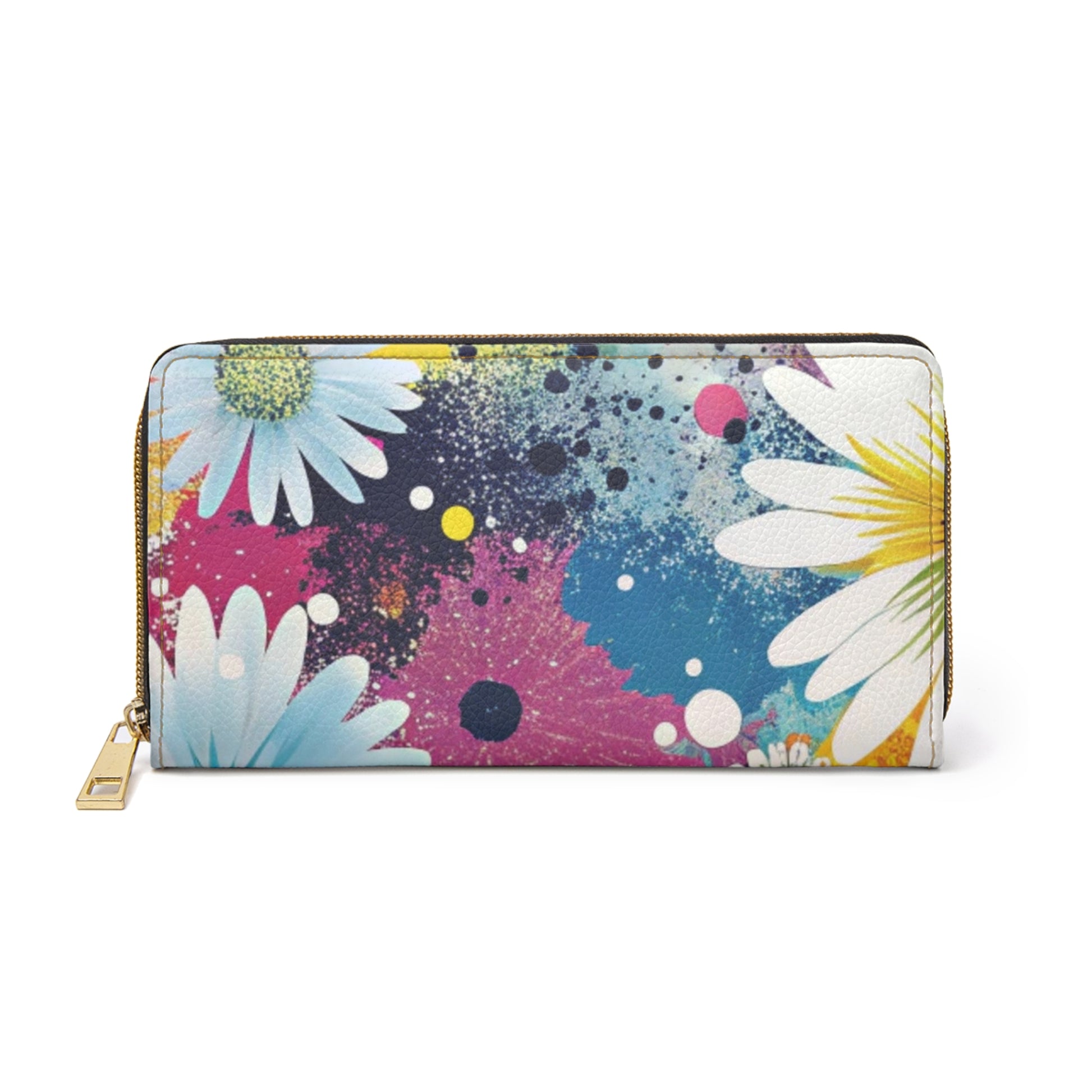 Magical Flower Explosion Multi-Color Zipper Wallet, Artsulli - Art is Long, Life is Short, Accessories, Size, One size, Color, White, , , 18029706931789