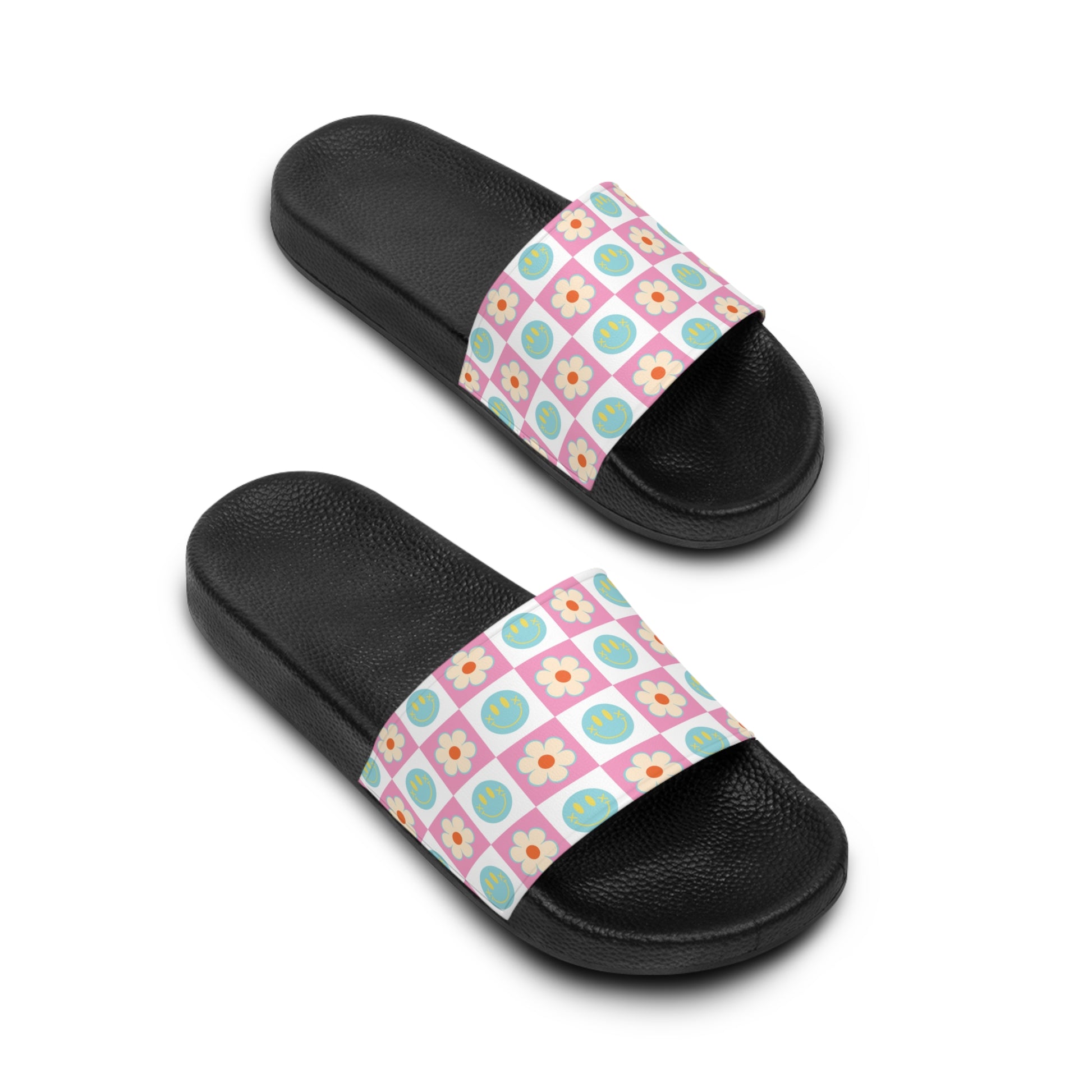 Madotsukis Grin Bloom Men's Slide Sandals, Artsulli - Art is Long, Life is Short, Shoes, , , , , , , 