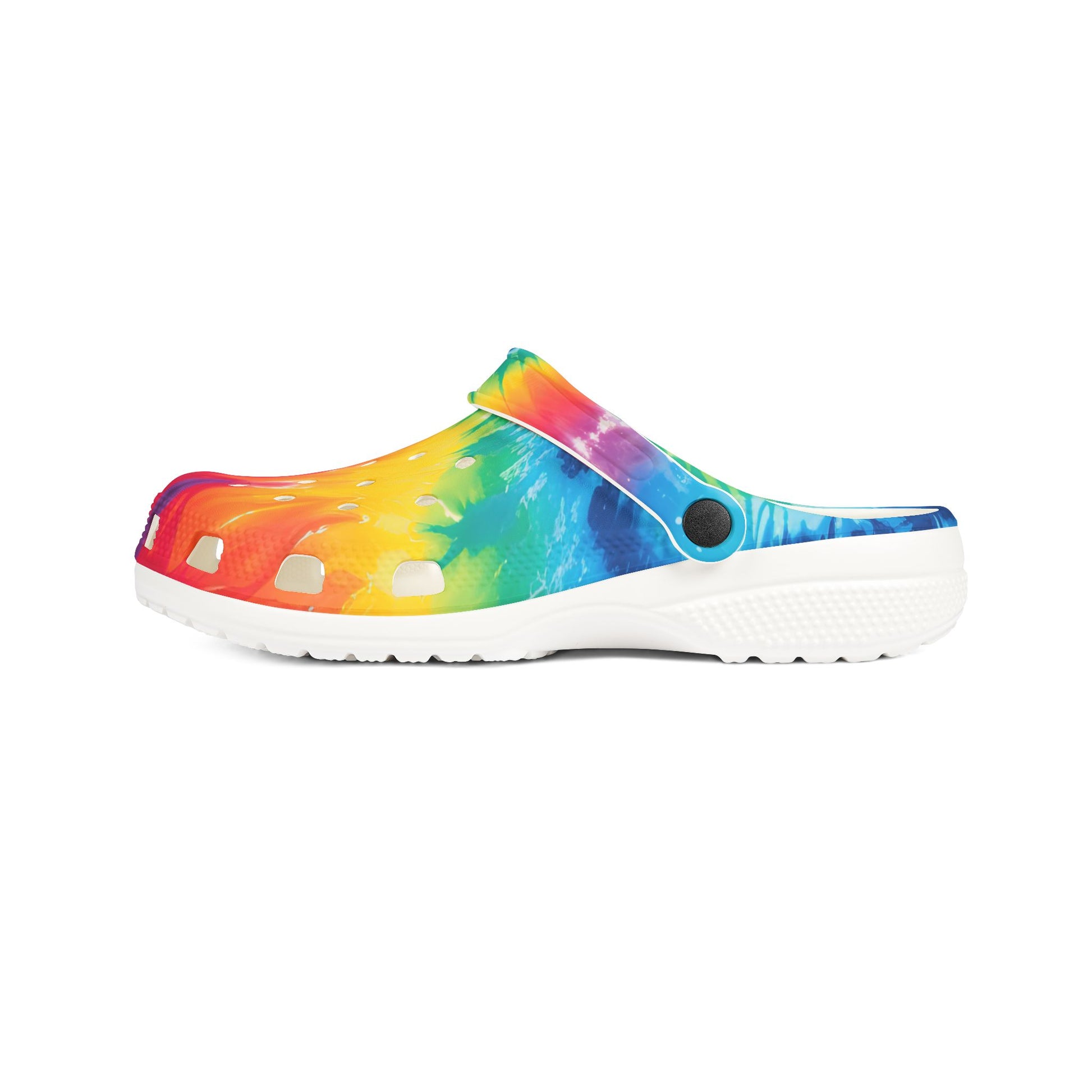 Tie Dye EVA Foam Rubber Shoes (AOP), Artsulli - Art is Long, Life is Short, Shoes, , , , , , , 
