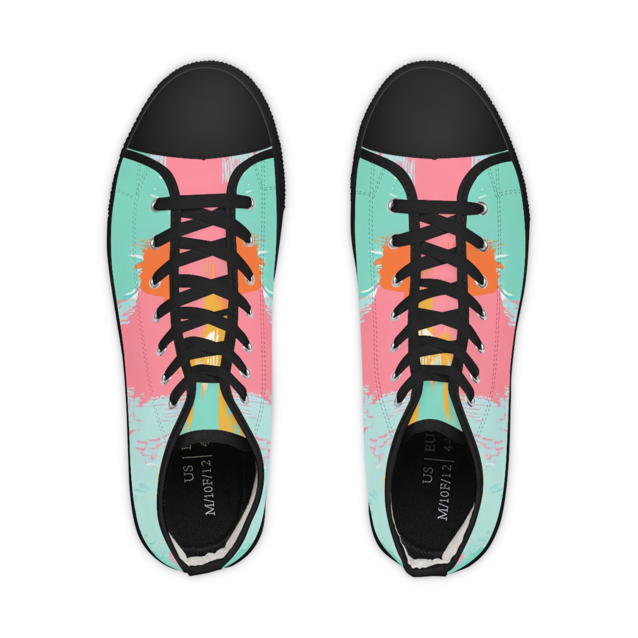 Preppy Pixel Bloom II Men's High Top Sneakers, Artsulli - Art is Long, Life is Short, Shoes, , , , , , , 
