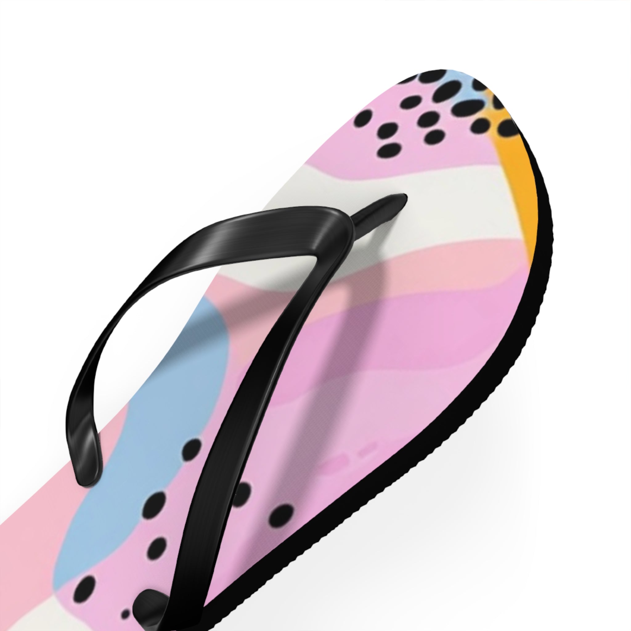 Colorful Abstract Dots and Shapes Flip Flops, Artsulli - Art is Long, Life is Short, Shoes, , , , , , , 