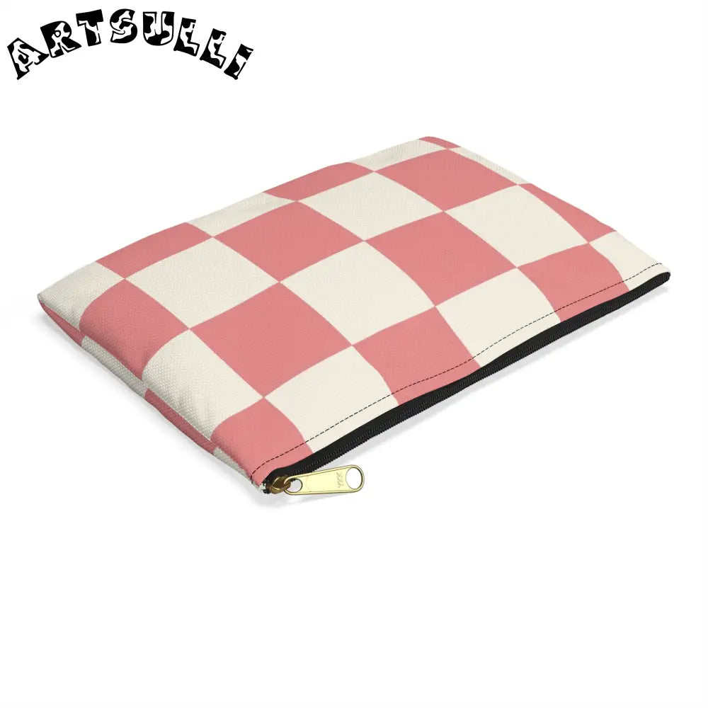 JAKKOUTTHEBXX Retro Checkered Grassland Sprites Accessory Pouch