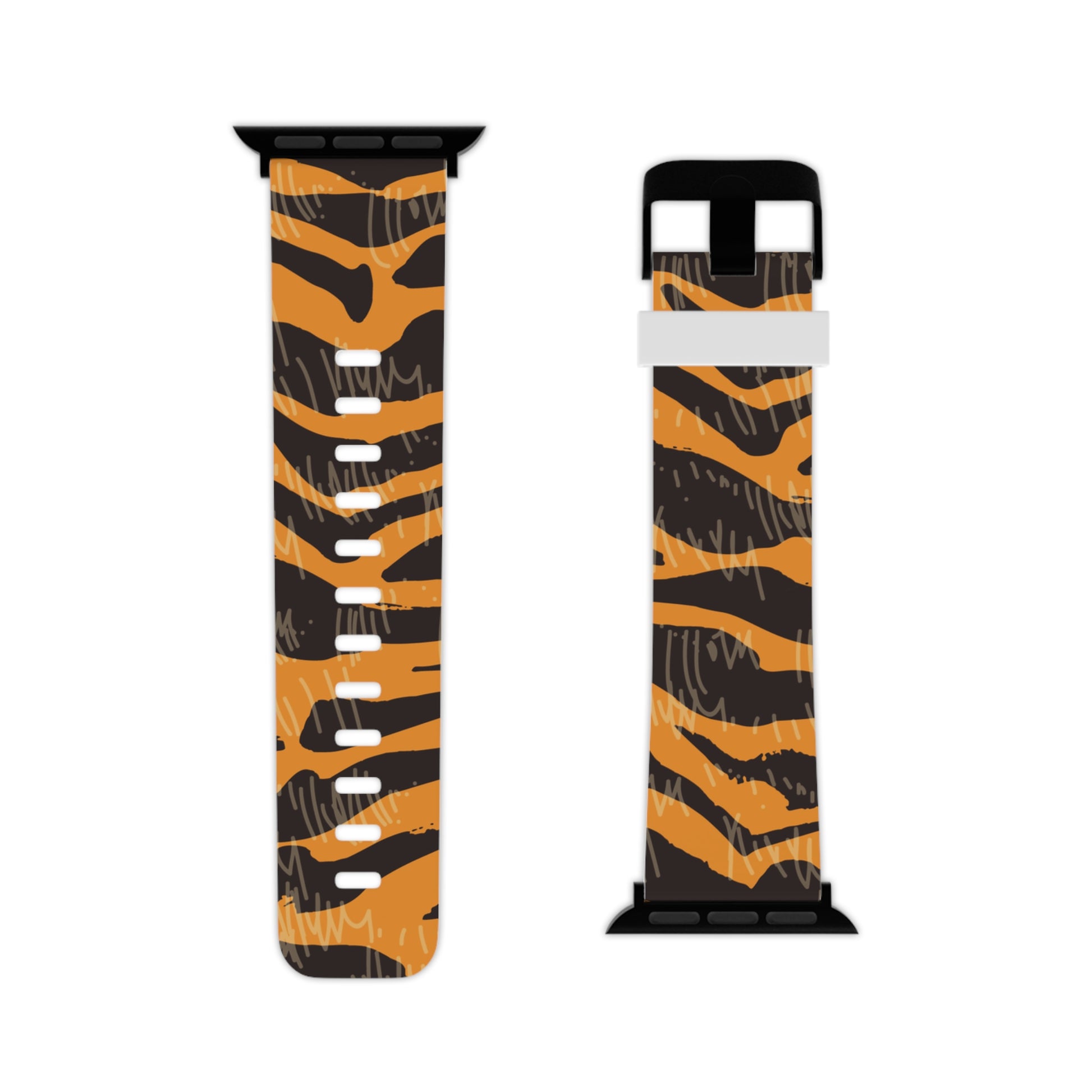 Tiger Scratches Orange & Black Watch Band for Apple Watch, Artsulli - Art is Long, Life is Short, Accessories, , , , , , , 