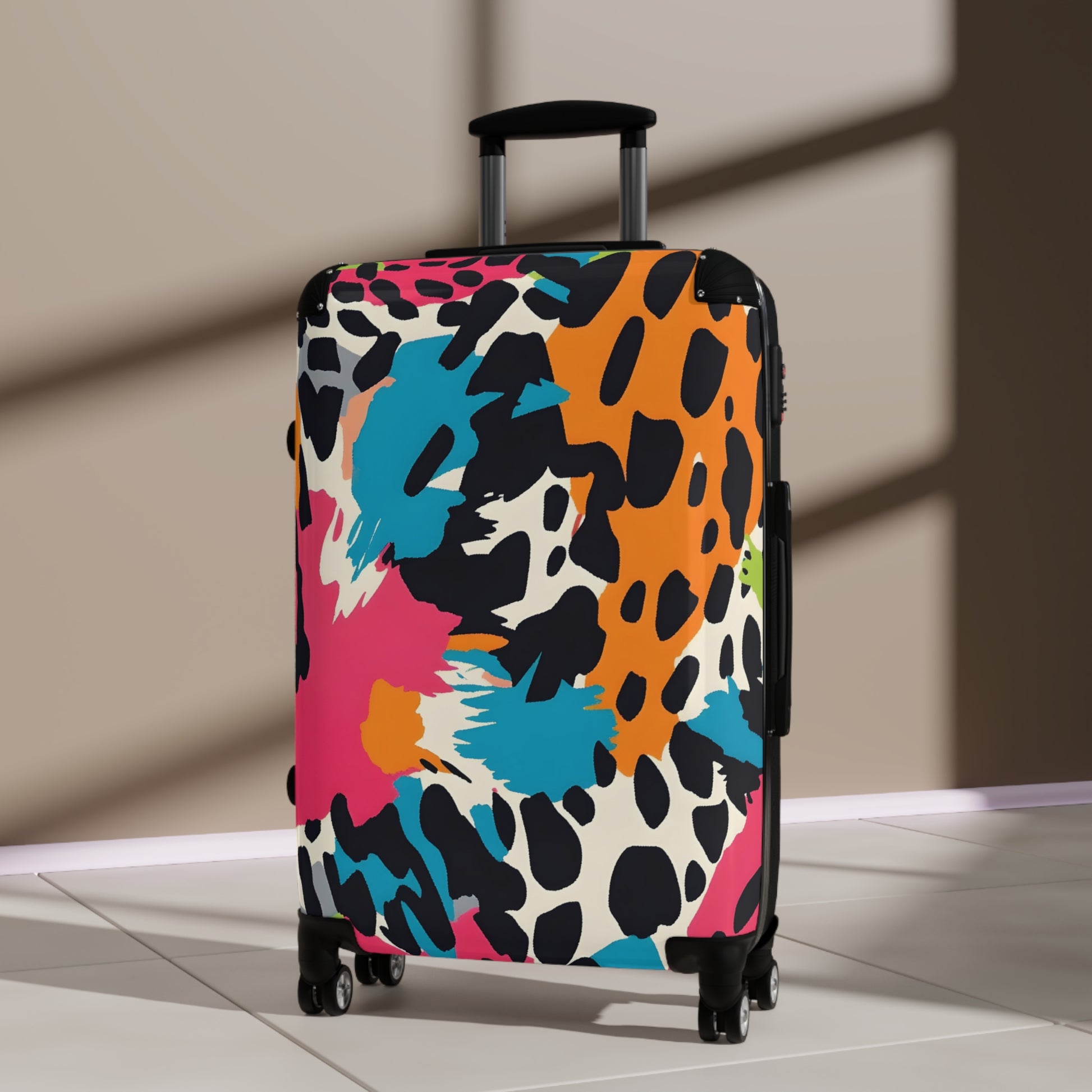 Wild Brush Strokes x Animal Print Multi-Color Suitcase, Artsulli - Art is Long, Life is Short, Bags, , , , , , , 