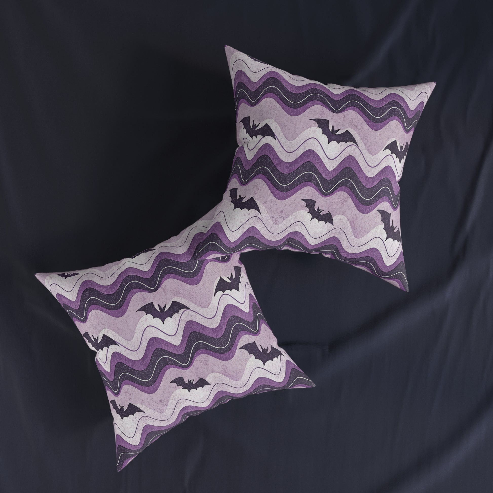 Bat Wave Square Pillow, Artsulli - Art is Long, Life is Short, Home Decor, , , , , , , 