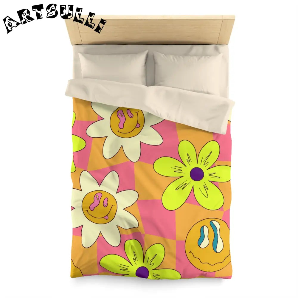 JAKKOUTTHEBXX Trippy Sour Face Rave Microfiber Duvet Cover