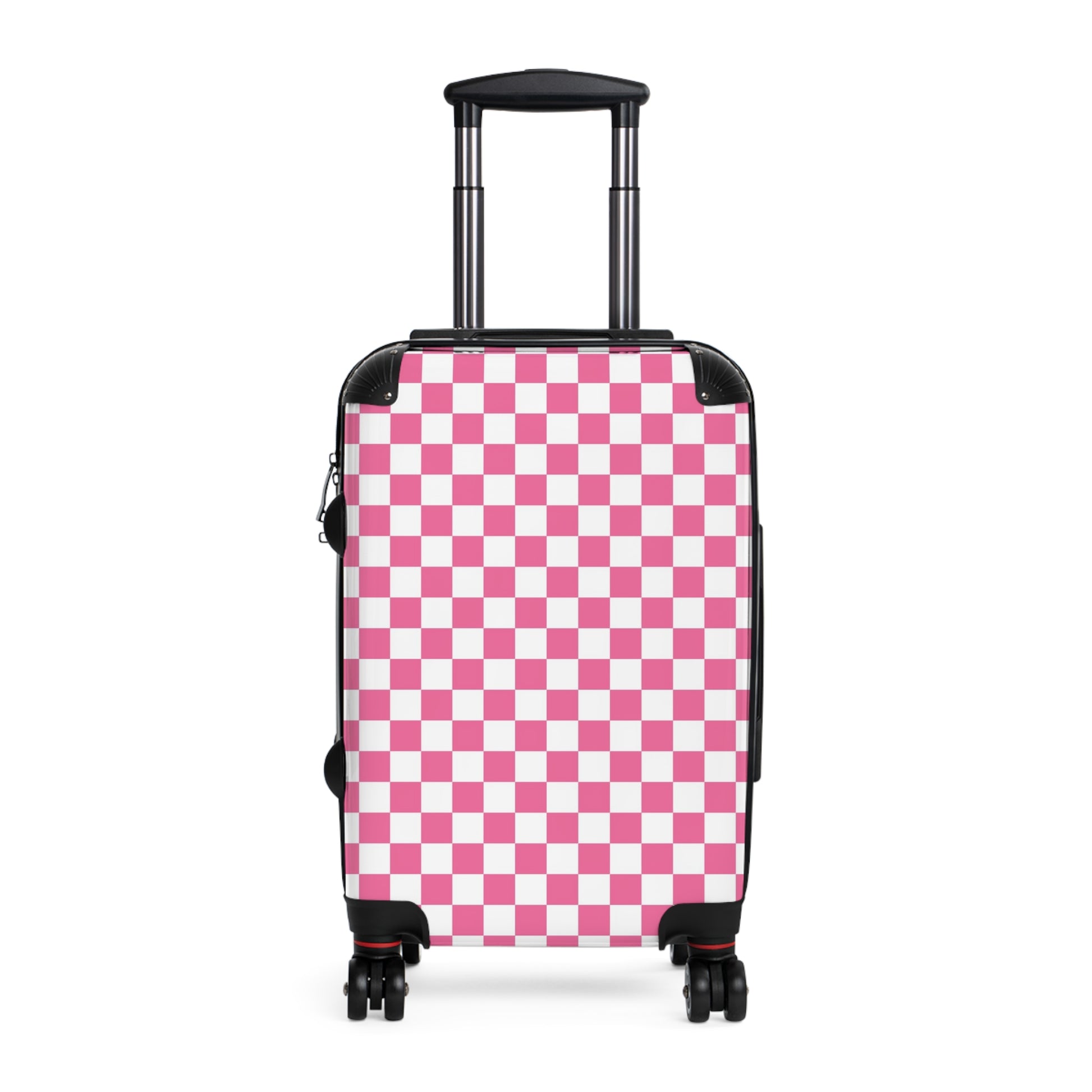 Yuyushiki Pink Check Suitcase, Artsulli - Art is Long, Life is Short, Bags, Size, Small, Color, Black, , , 99563631945540343461