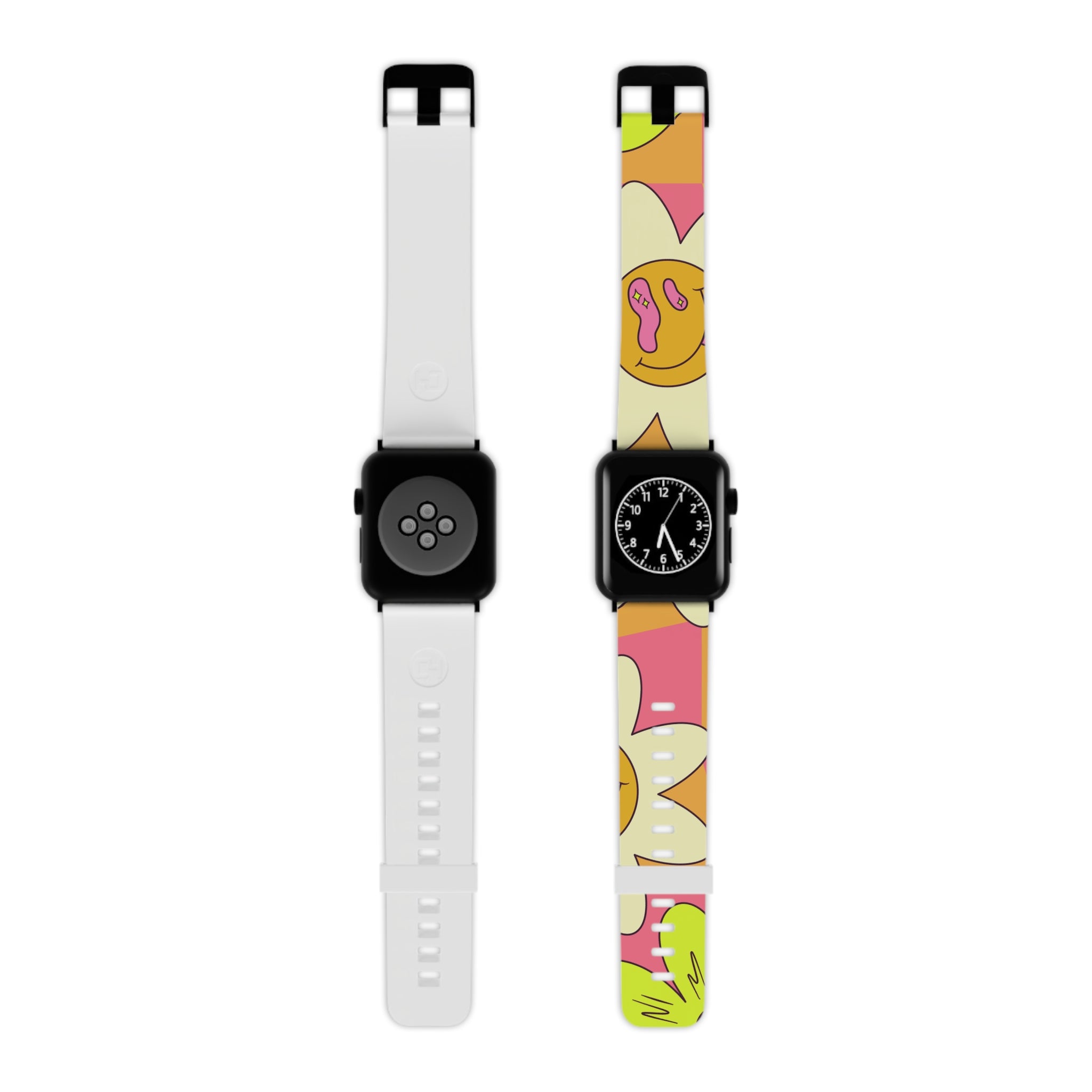 Trippy Sour Face Rave Watch Band for Apple Watch, Artsulli - Art is Long, Life is Short, Accessories, Size, 7.5'' × 0.75'' / 38 - 40 mm, Color, Black, , , 13977025329403