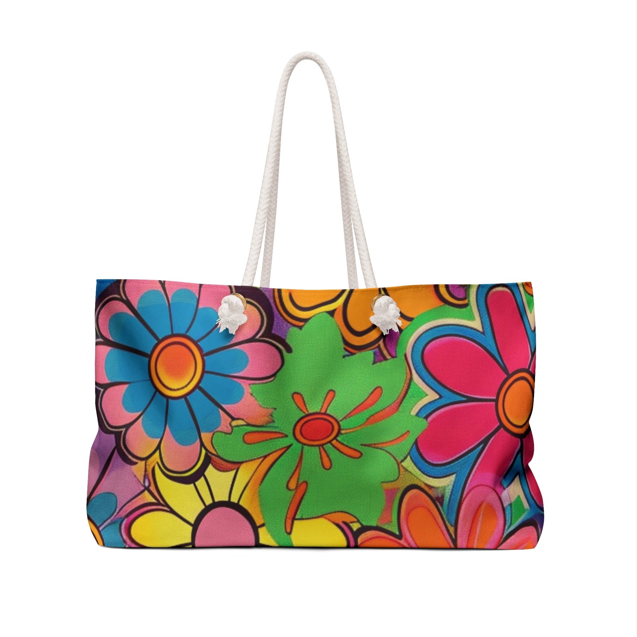Chromatic Daisy Dream Weekender Bag, Artsulli - Art is Long, Life is Short, Bags, , , , , , , 