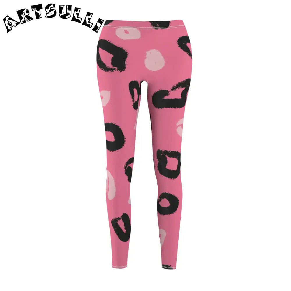 JAKKOUTTHEBXX Pink Leopard Print Skinny Fit Leggings 2025