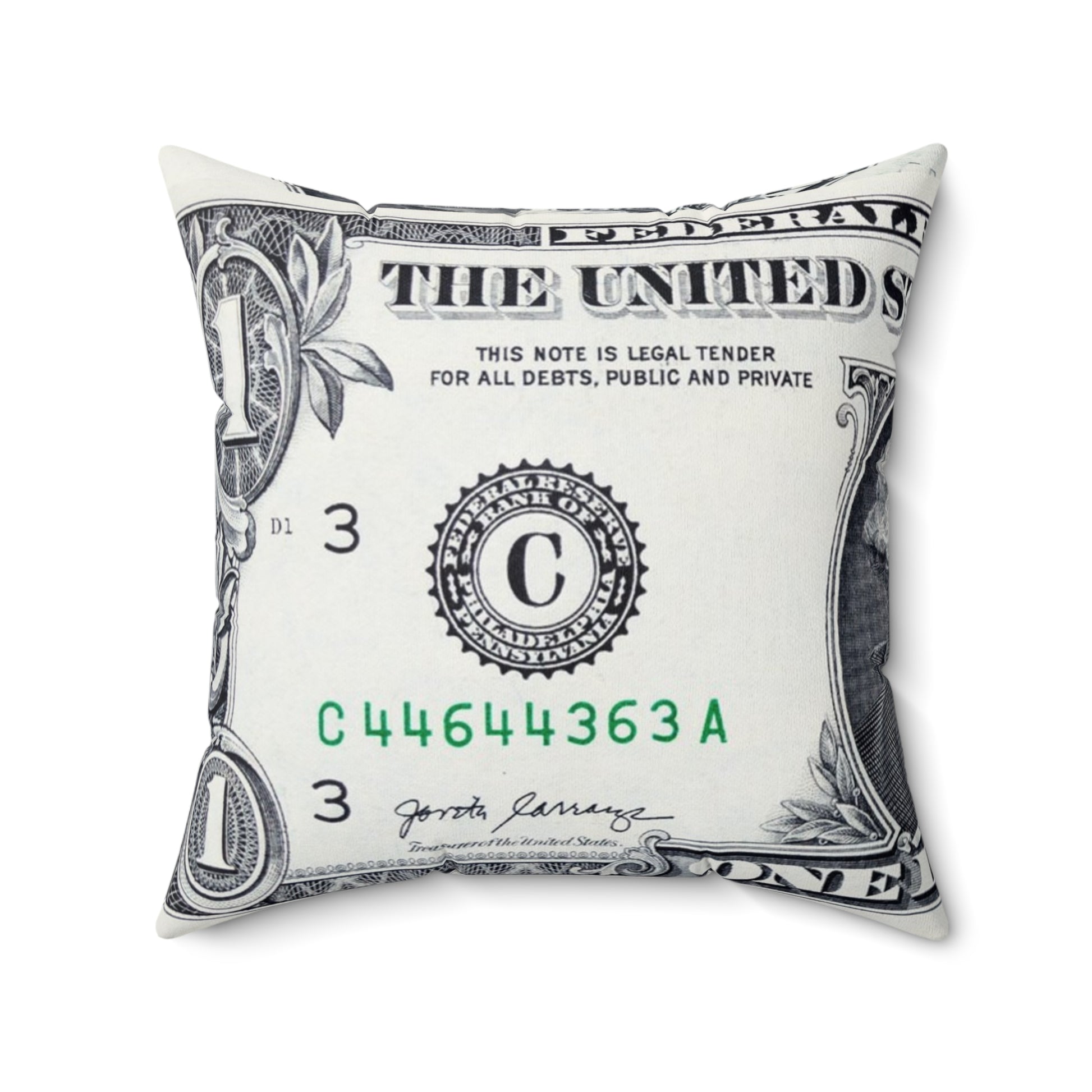 Money Collage Faux Suede Square Pillow, Artsulli - Art is Long, Life is Short, Home Decor, Size, 20" × 20", , , , , 82797401058027