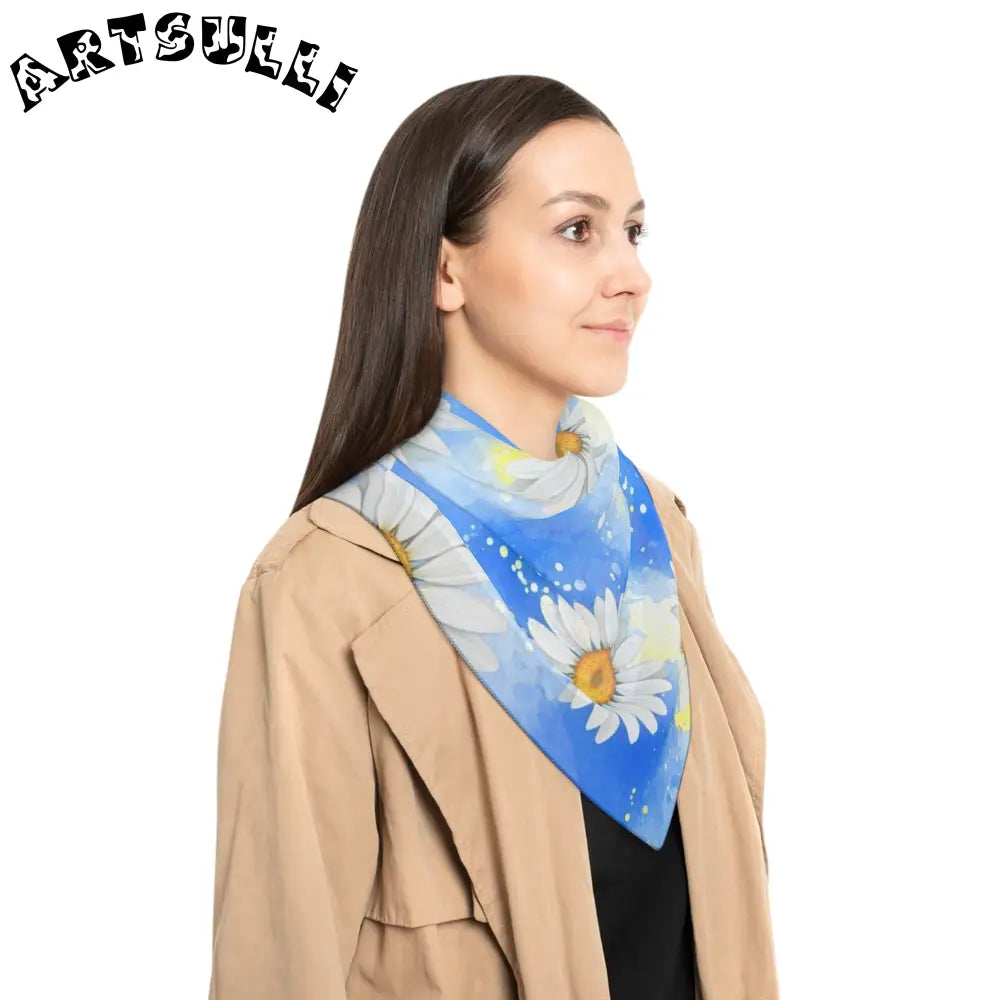 JAKKOUTTHEBXX Daisies Poly Scarf JAKKOUTTHEBXX Artsulli - Art