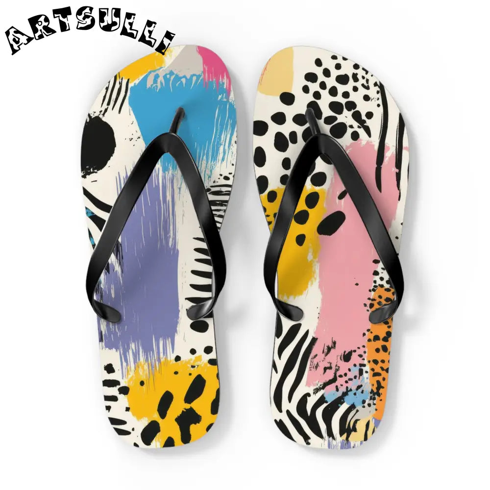 JAKKOUTTHEBXX Rae Zebra Rhapsody II Flip Flops JAKKOUTTHEBXX