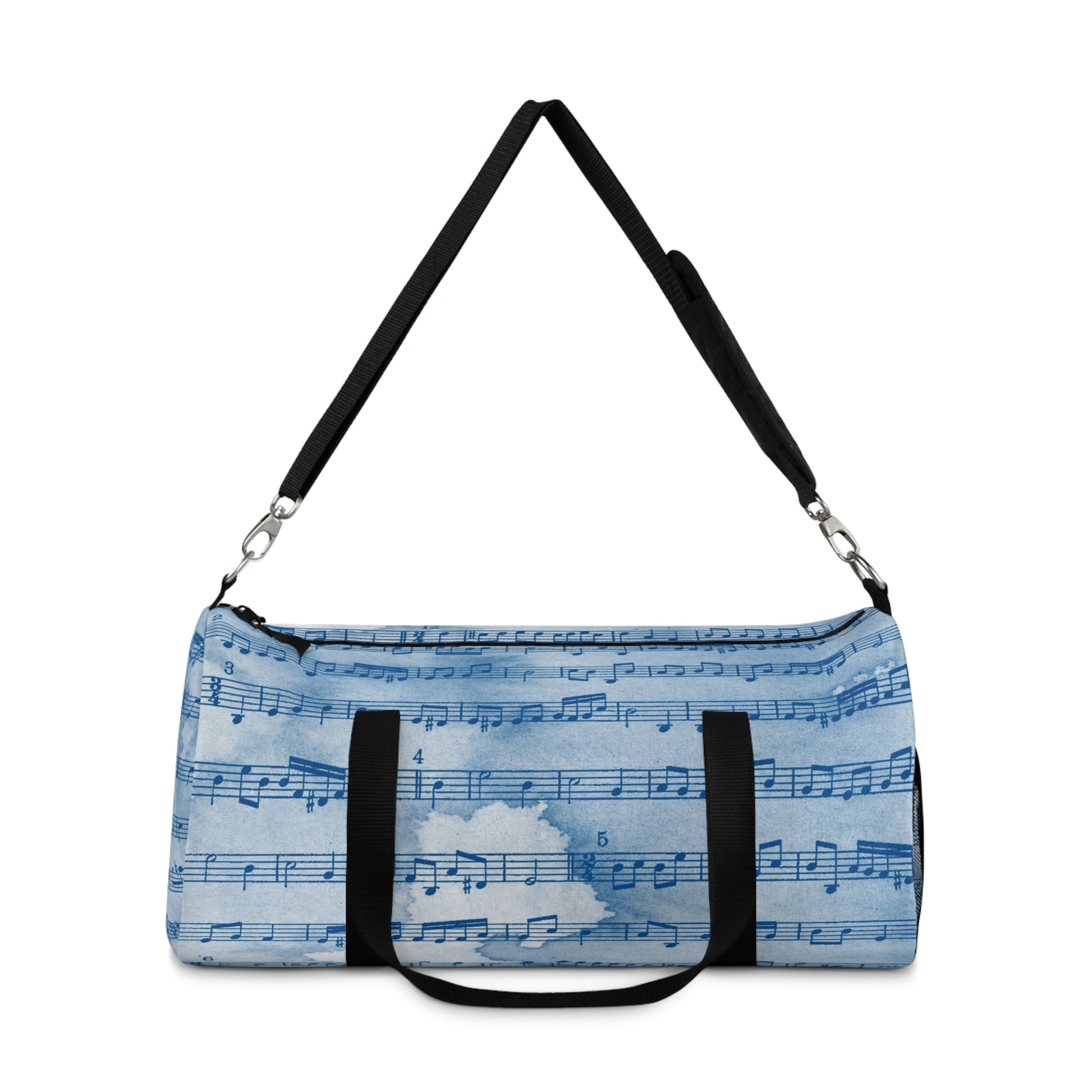 Drip Spill Type Beat Sheet Music II Blue Duffel Bag, Artsulli - Art is Long, Life is Short, Bags, , , , , , , 