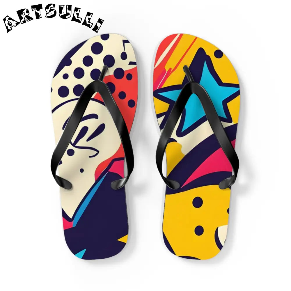 JAKKOUTTHEBXX Comic x Pop Art Flip Flops JAKKOUTTHEBXX Artsulli