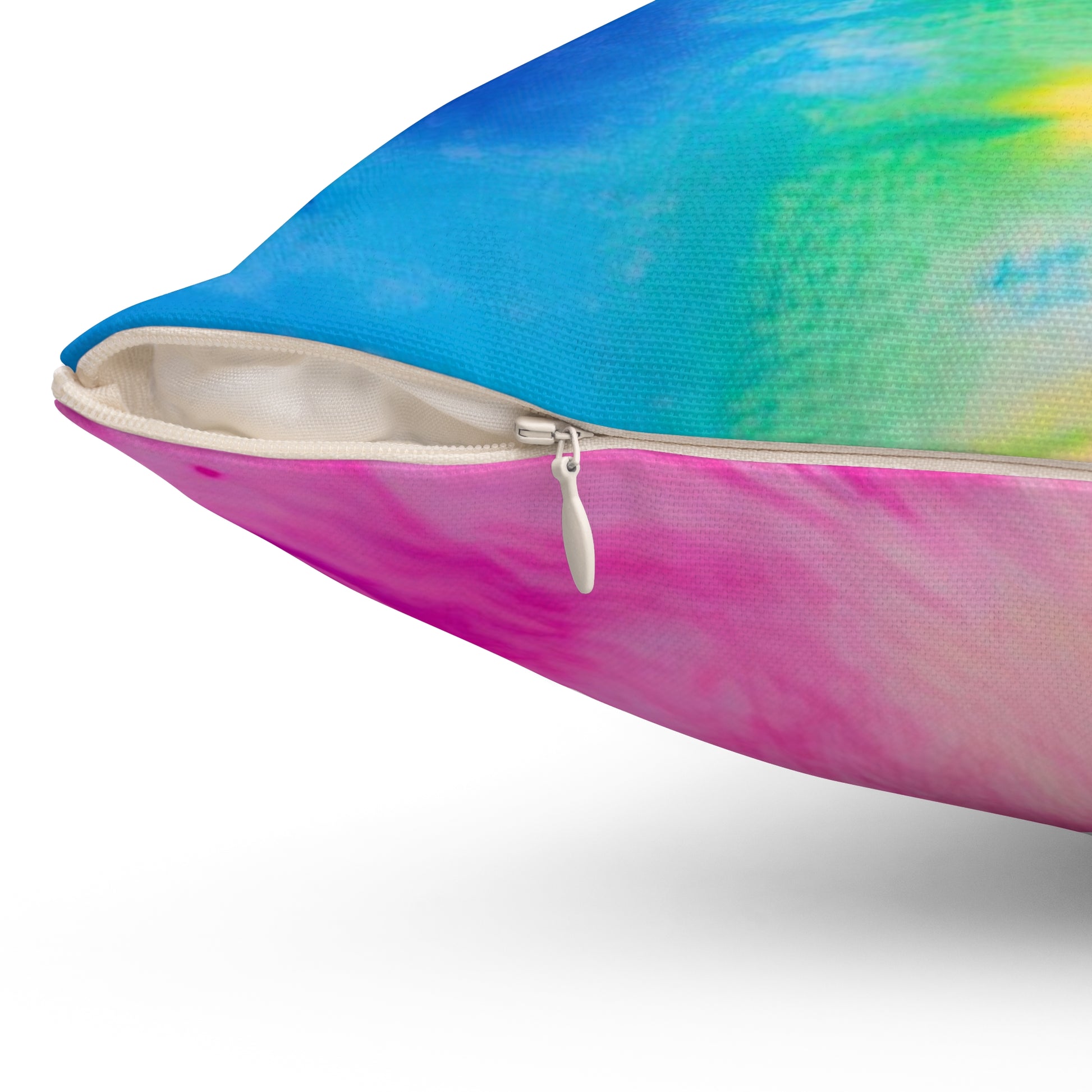 Psychedelic Tie Dye Spun Polyester Square Pillow, Artsulli - Art is Long, Life is Short, Home Decor, , , , , , , 