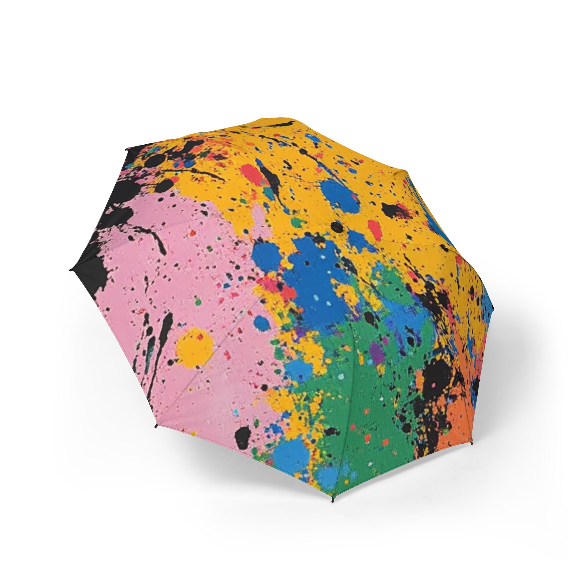The Colors Of Paint Splatter Semi-Automatic Foldable Umbrella, Artsulli - Art is Long, Life is Short, Accessories, Size, One size, , , , , 12617392461151
