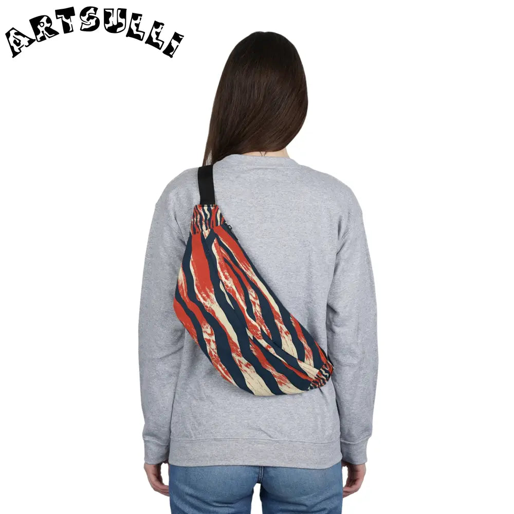 JAKKOUTTHEBXX Capricious Tiger Wave Large Fanny Pack JAKKOUTTHEBXX