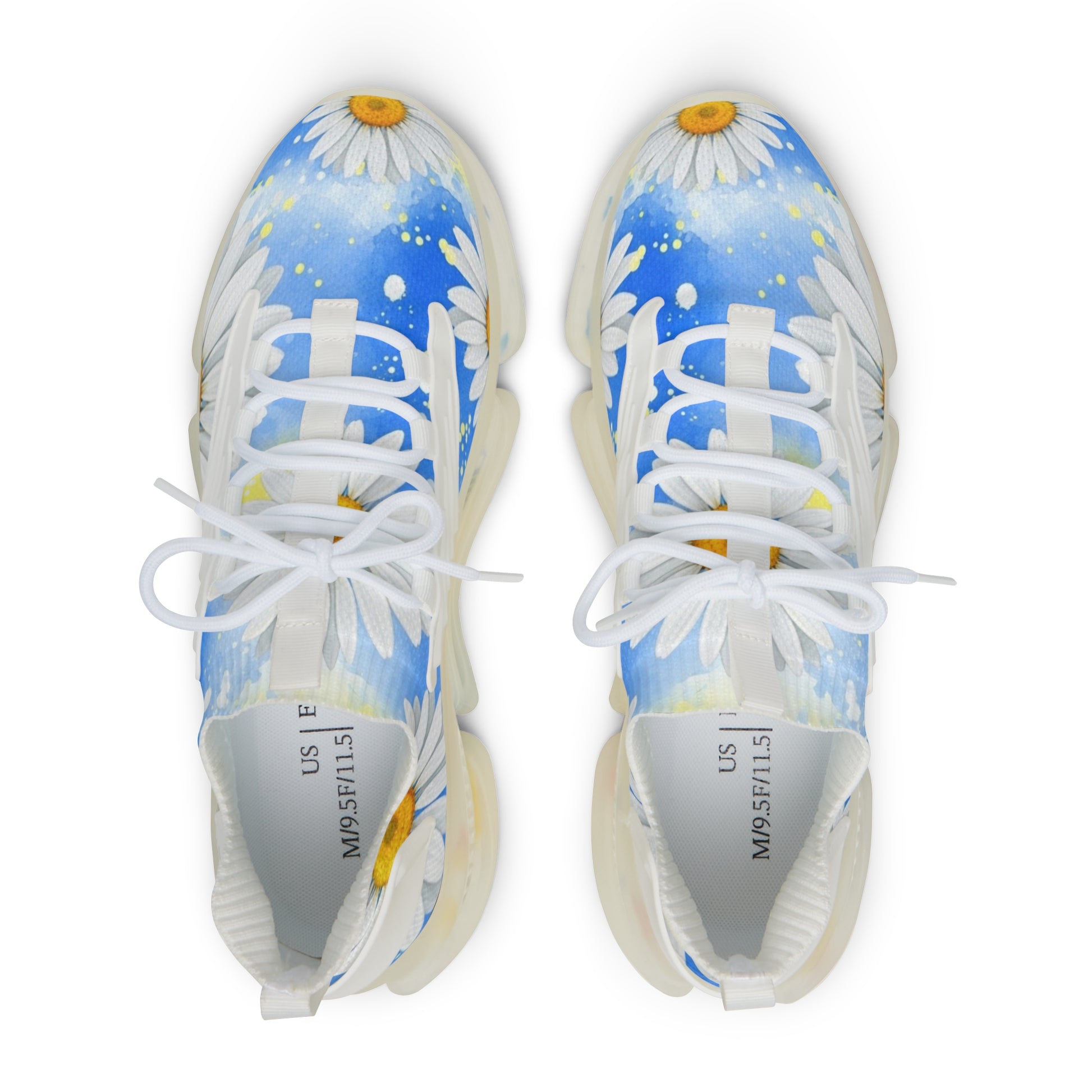 Daisies Men's Mesh Sneakers, Artsulli - Art is Long, Life is Short, Shoes, , , , , , , 