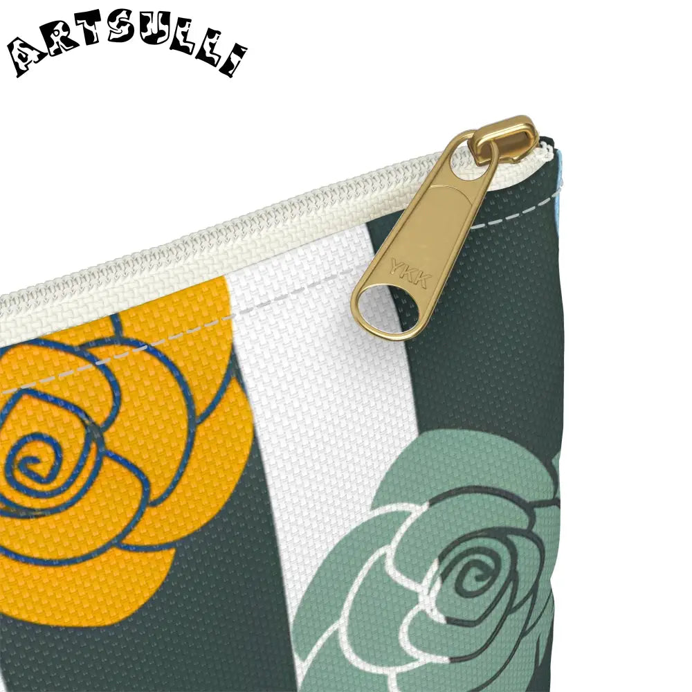 JAKKOUTTHEBXX Stripes x Roses II Black and White Accessory Pouch
