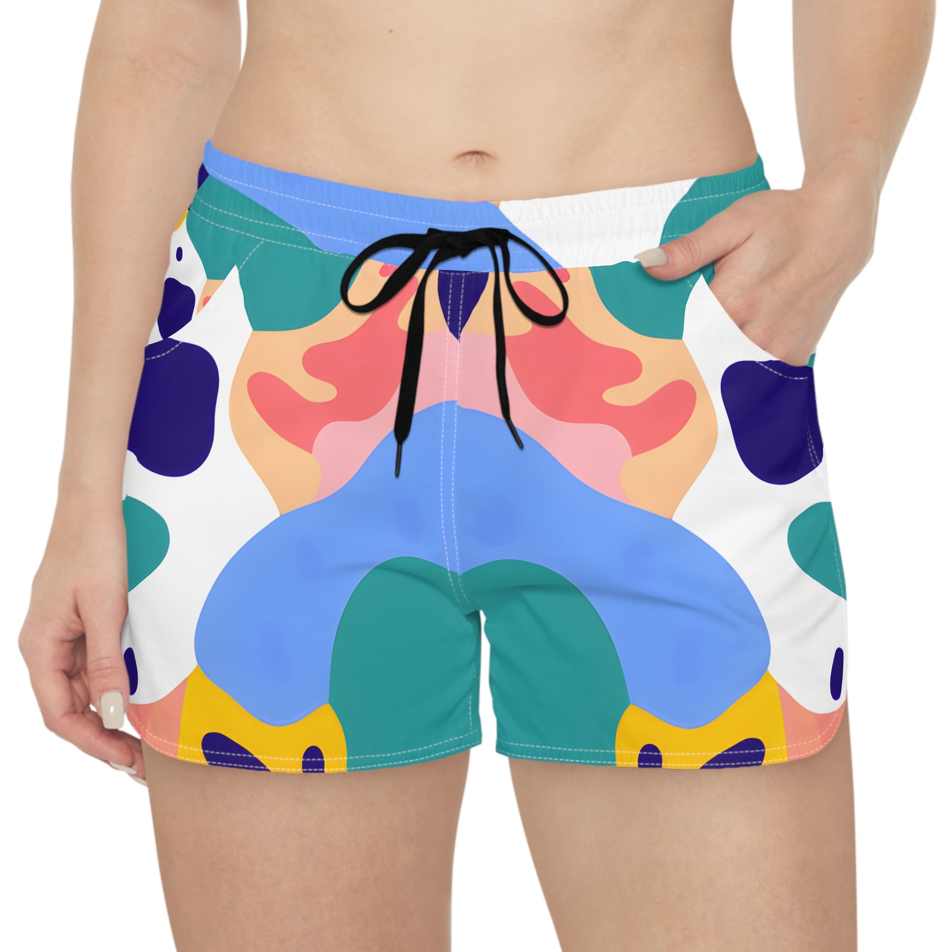 Lush Risograph Jungle Women's Casual Shorts (AOP), Artsulli - Art is Long, Life is Short, All Over Prints, , , , , , , 