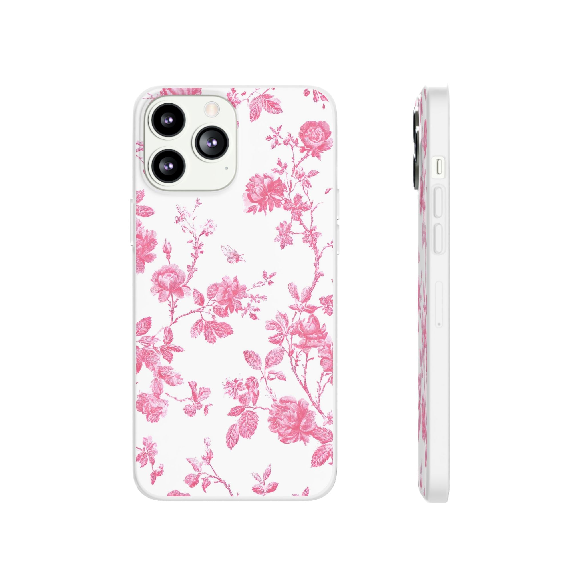 Pink and White Floral iPhone Case