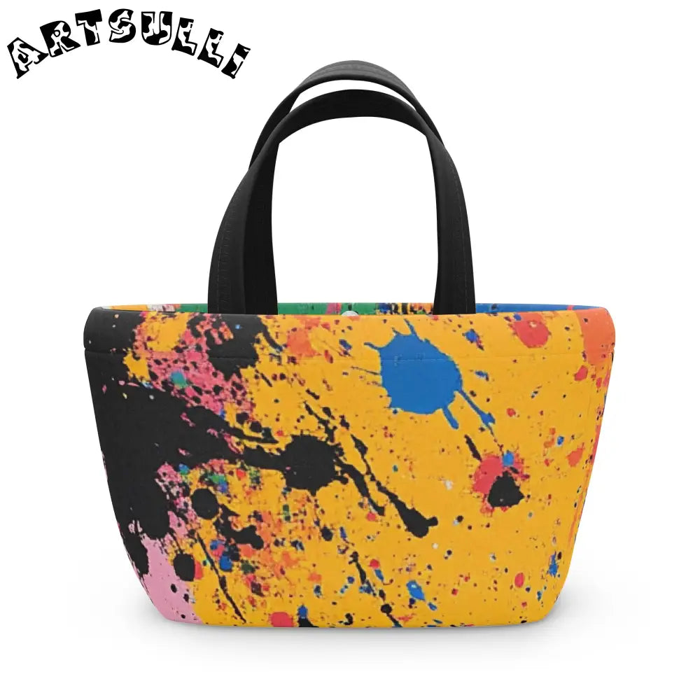 JAKKOUTTHEBXX The Colors Of Paint Splatter Lunch Bag JAKKOUTTHEBXX